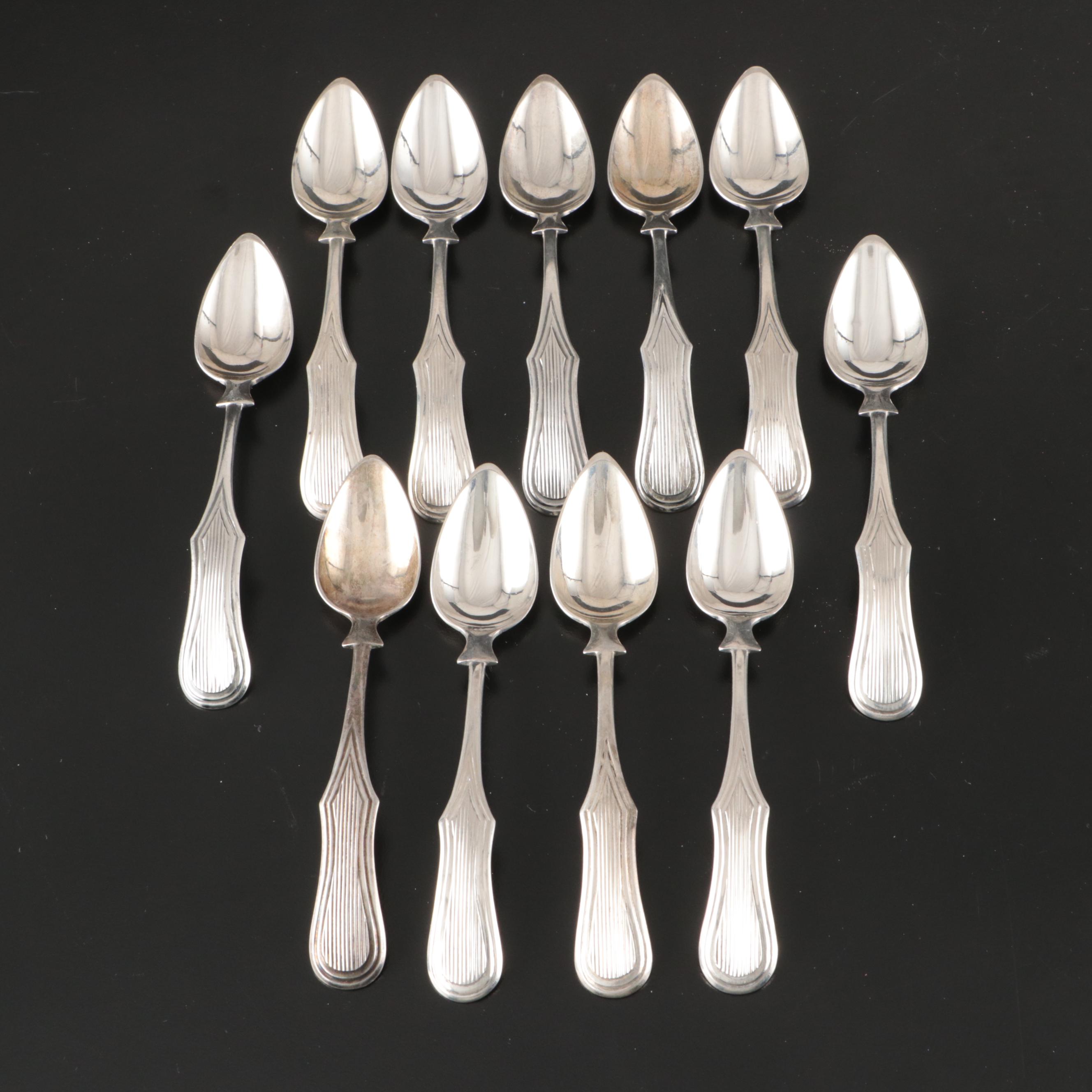 Dutch 800 Silver Fruit Spoons
