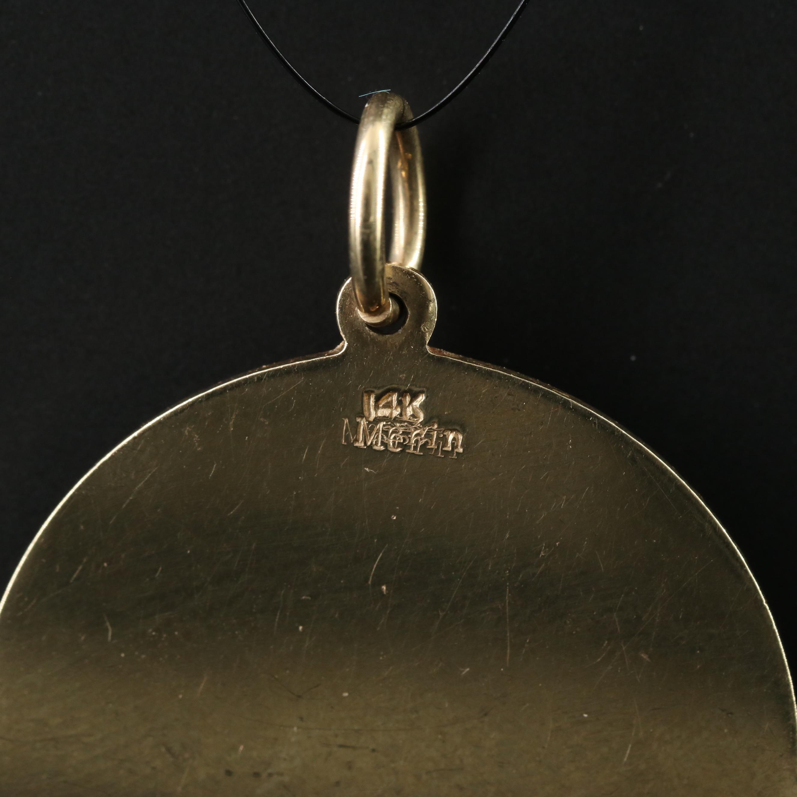 14K "I Love You..." French Pendant with 0.04 CTW Diamond Accent