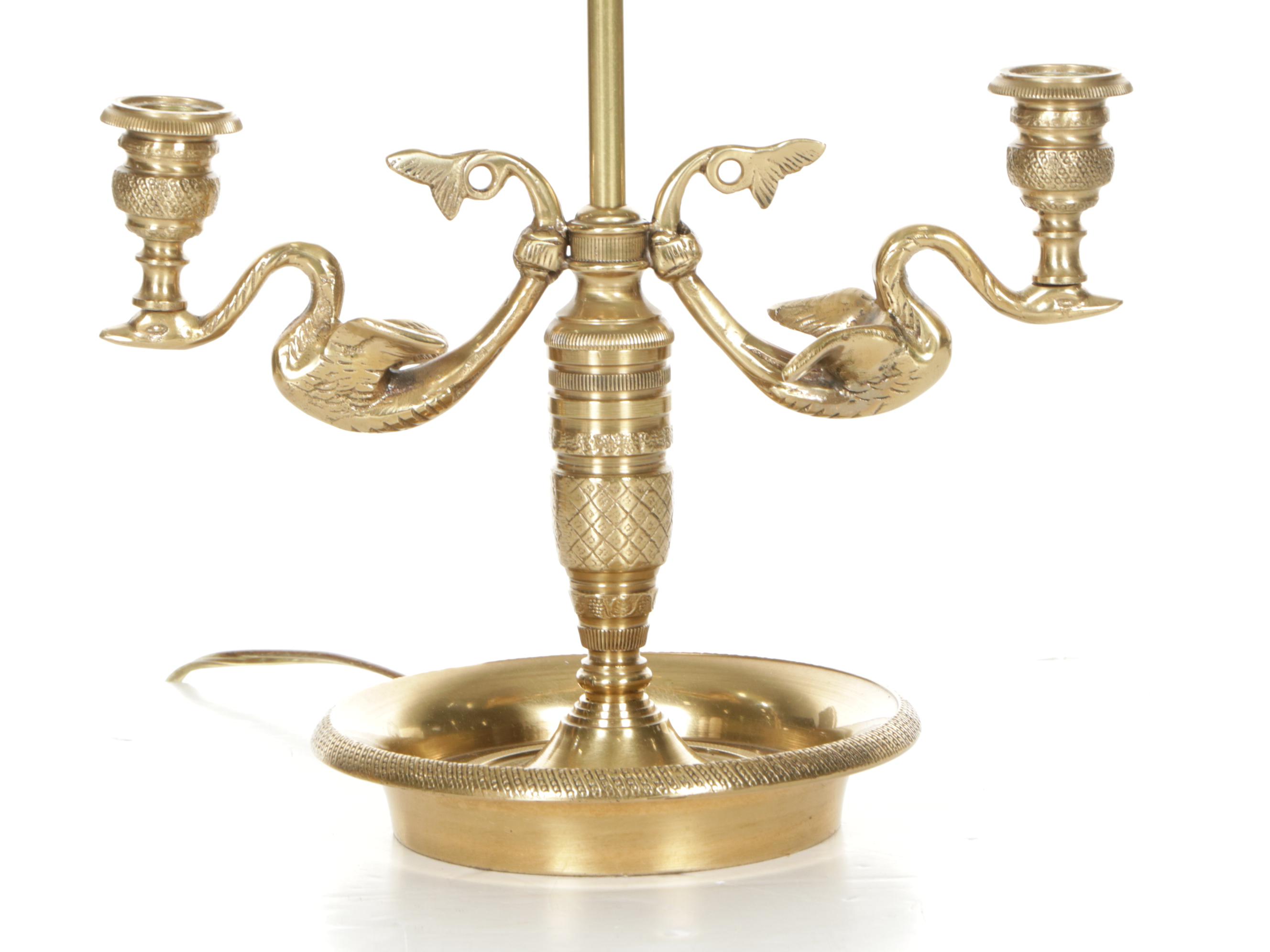 Polished Brass Candelabra & Frederick Cooper Bouillotte Table Lamps