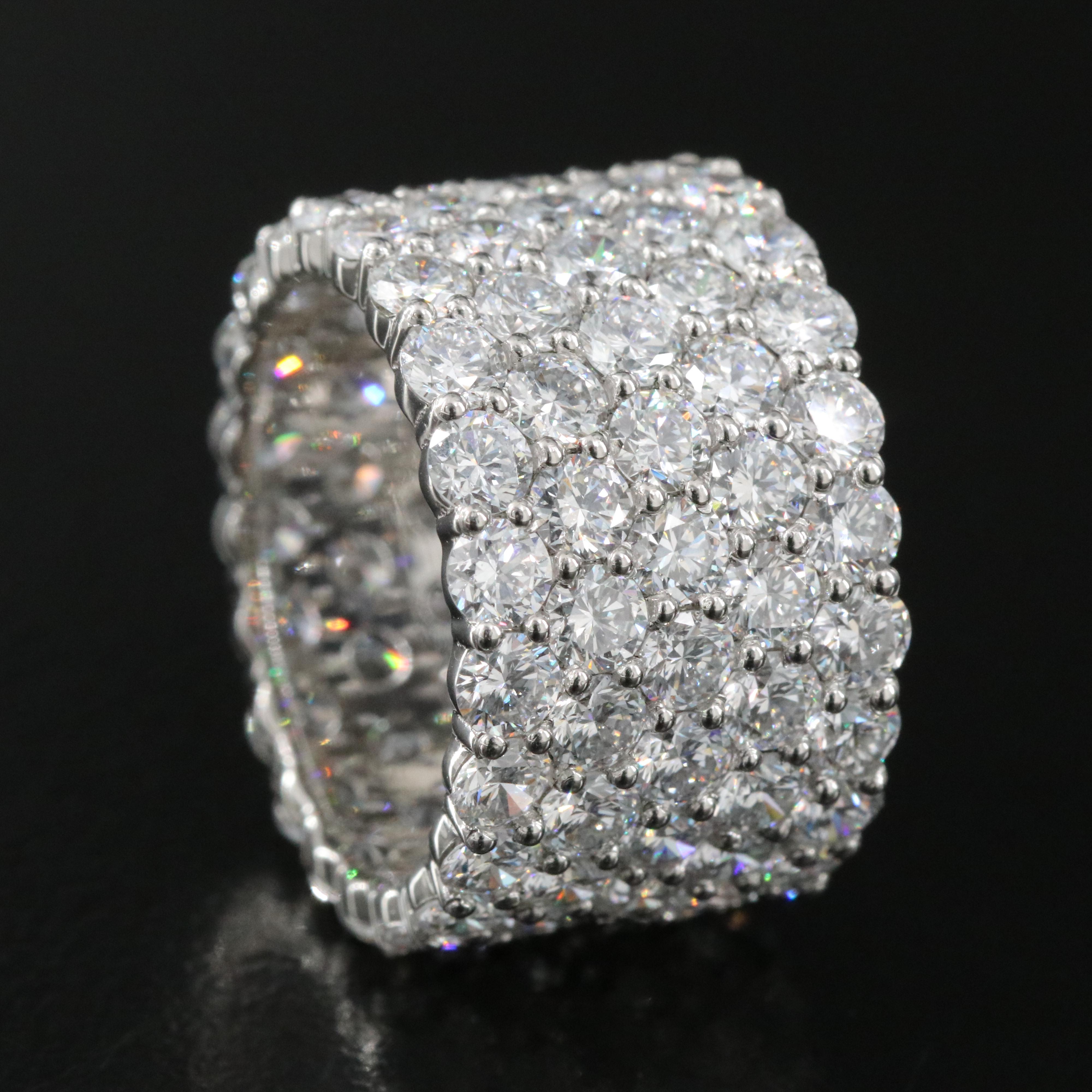 Platinum 9.47 CTW Lab Grown Diamond Eternity Band