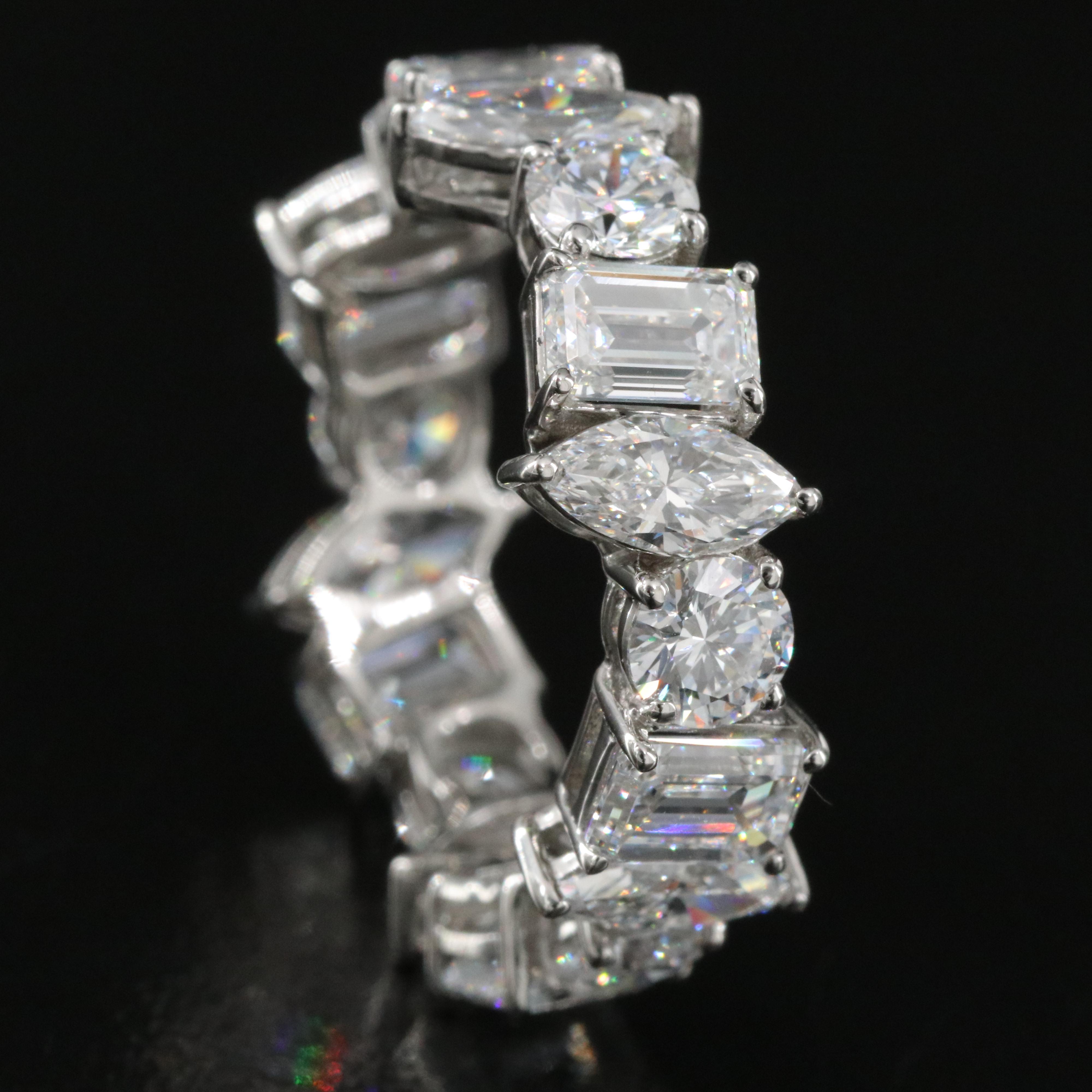 Platinum 6.65 CTW Lab Grown Diamond Eternity Band