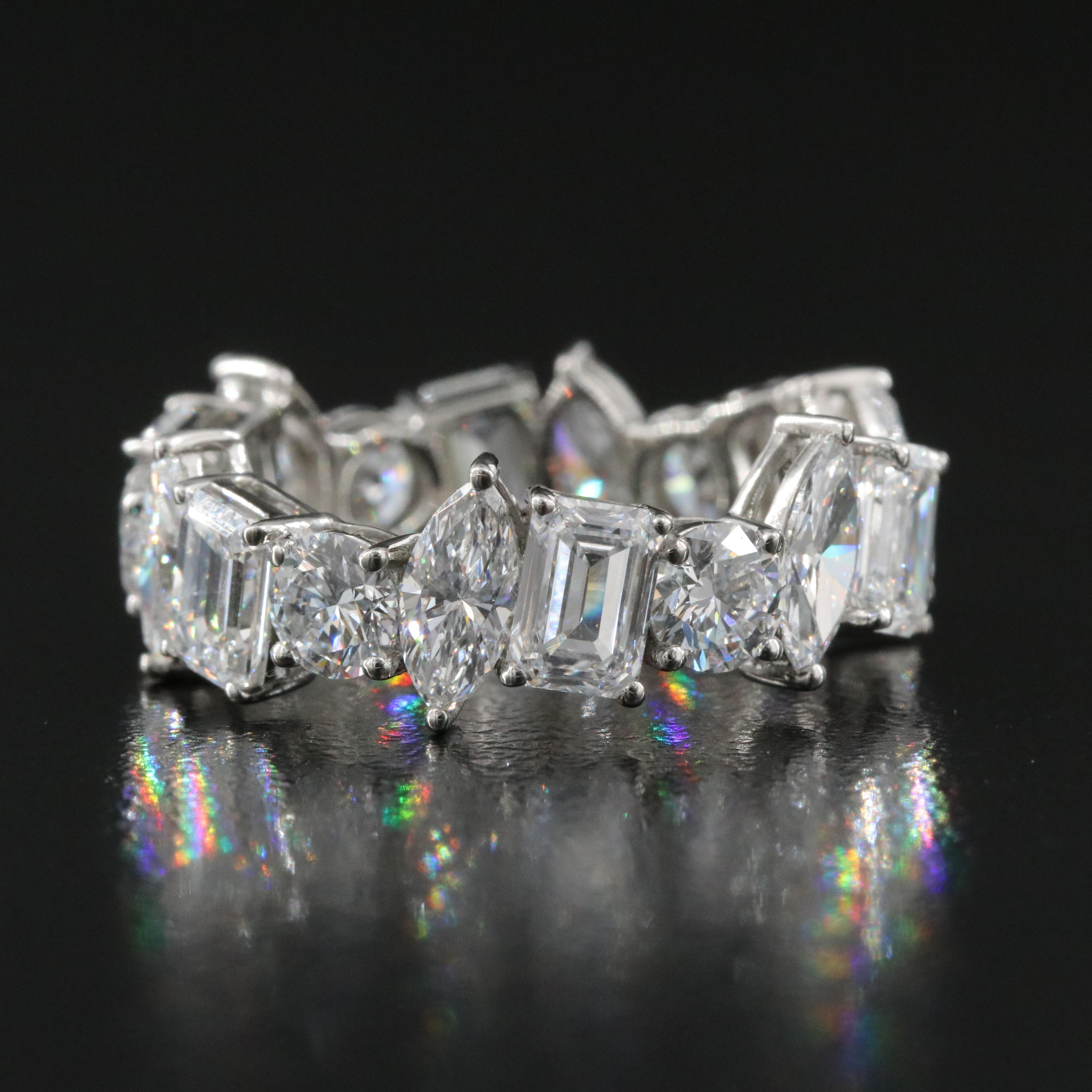 Platinum 6.65 CTW Lab Grown Diamond Eternity Band