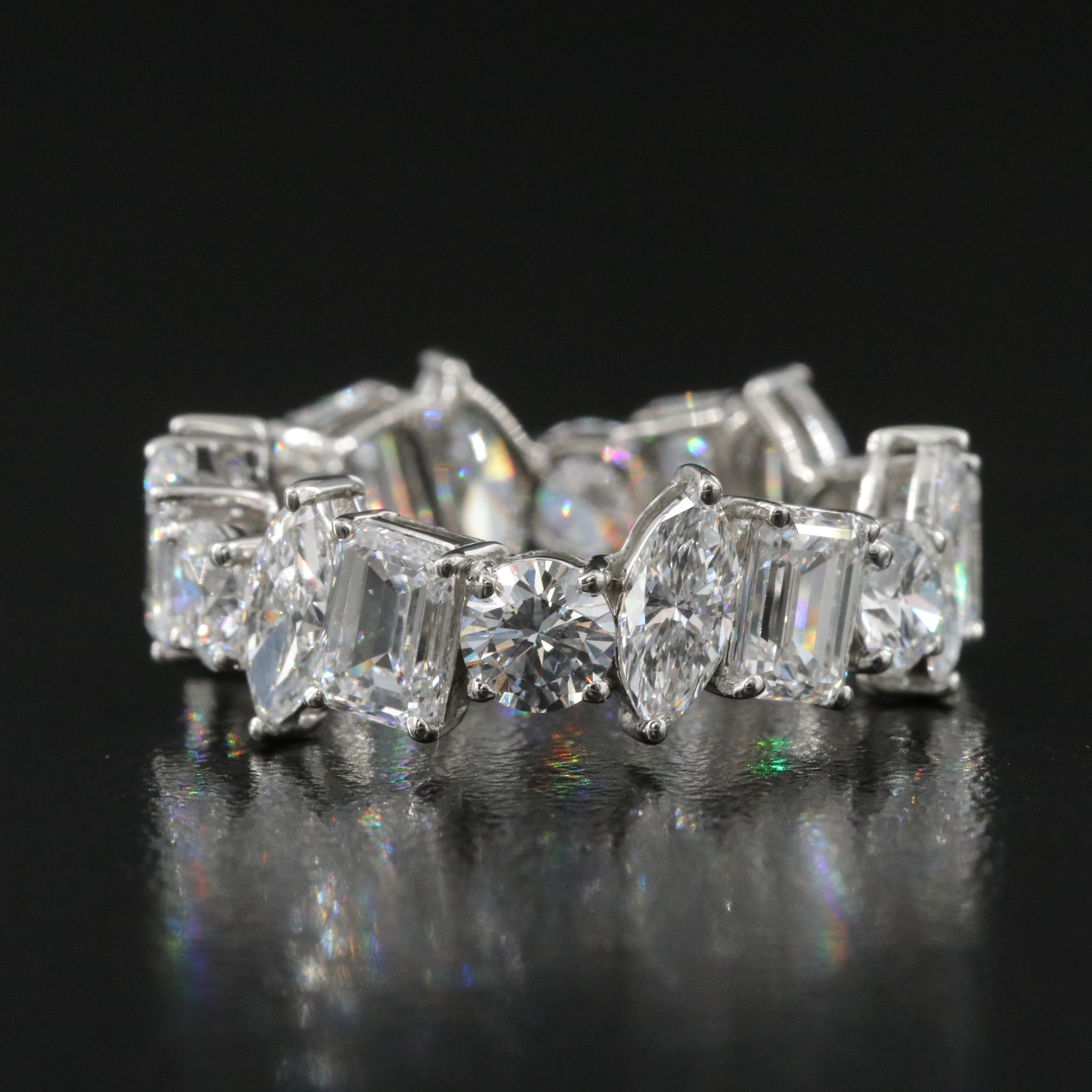 Platinum 6.65 CTW Lab Grown Diamond Eternity Band