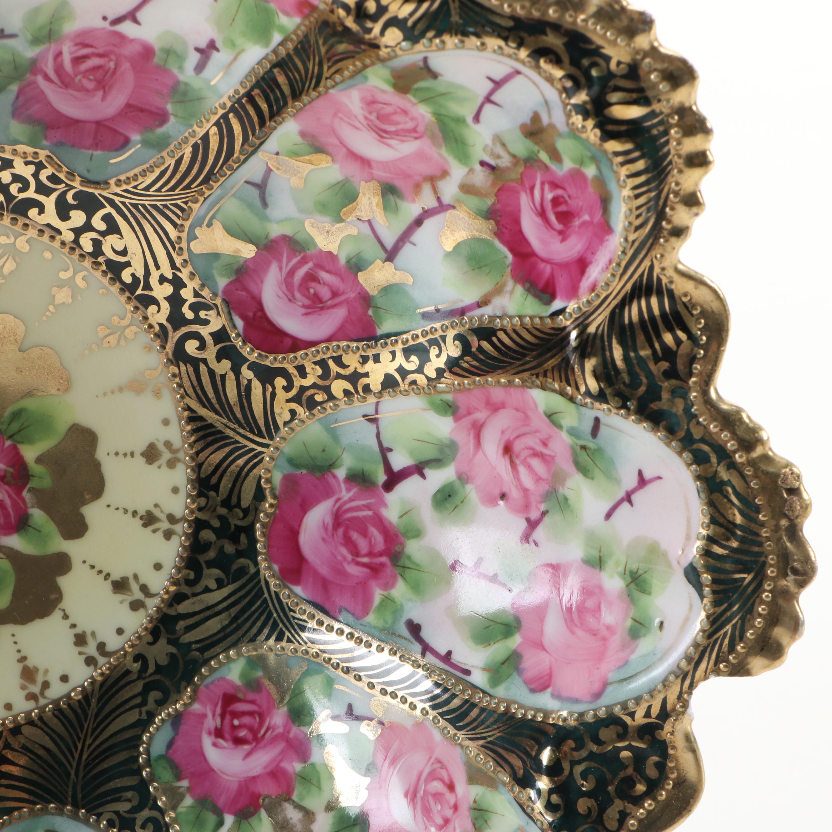 Nippon Porcelain Rose Pattern Bowl, Early 20th Century