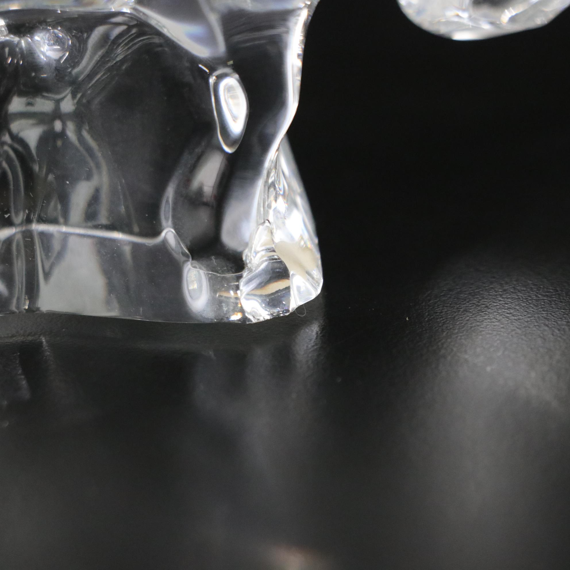 Baccarat Crystal Bull Figurine
