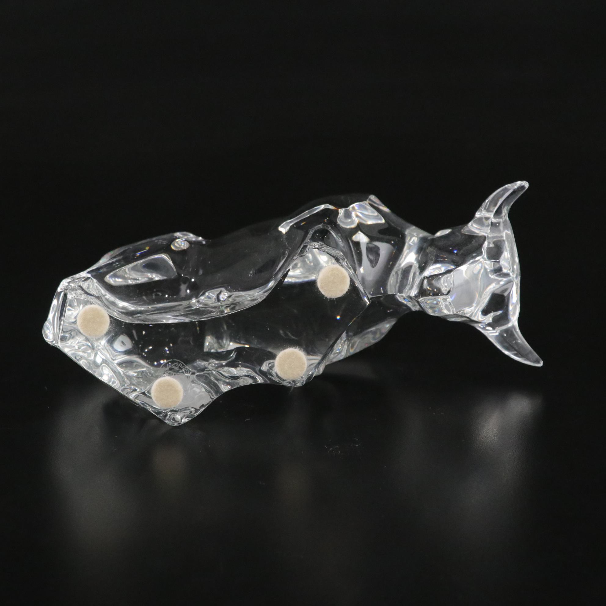 Baccarat Crystal Bull Figurine