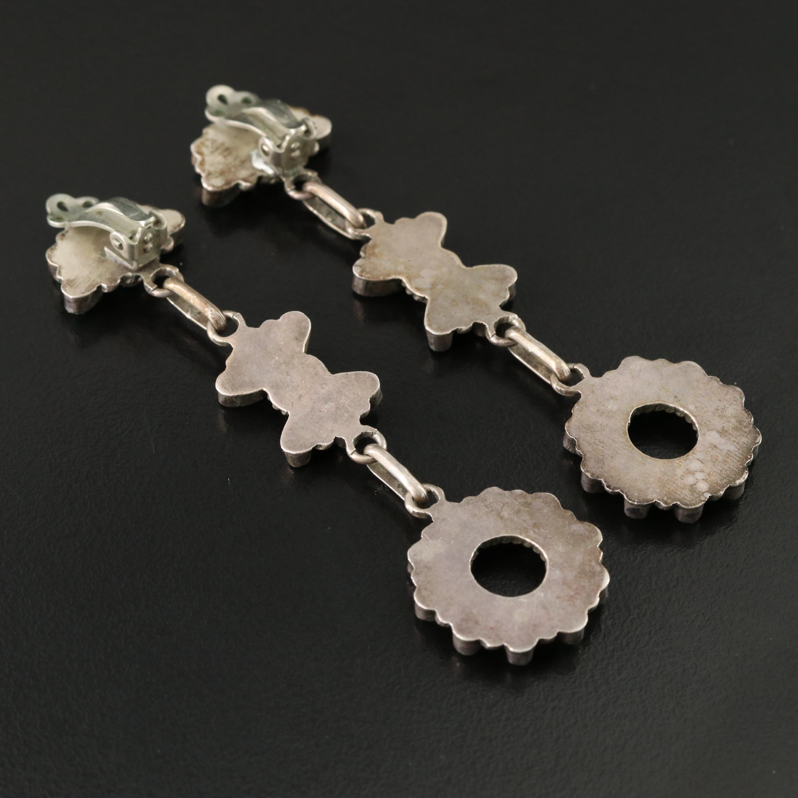 Vintage Southwestern Sterling Turquoise Earrings