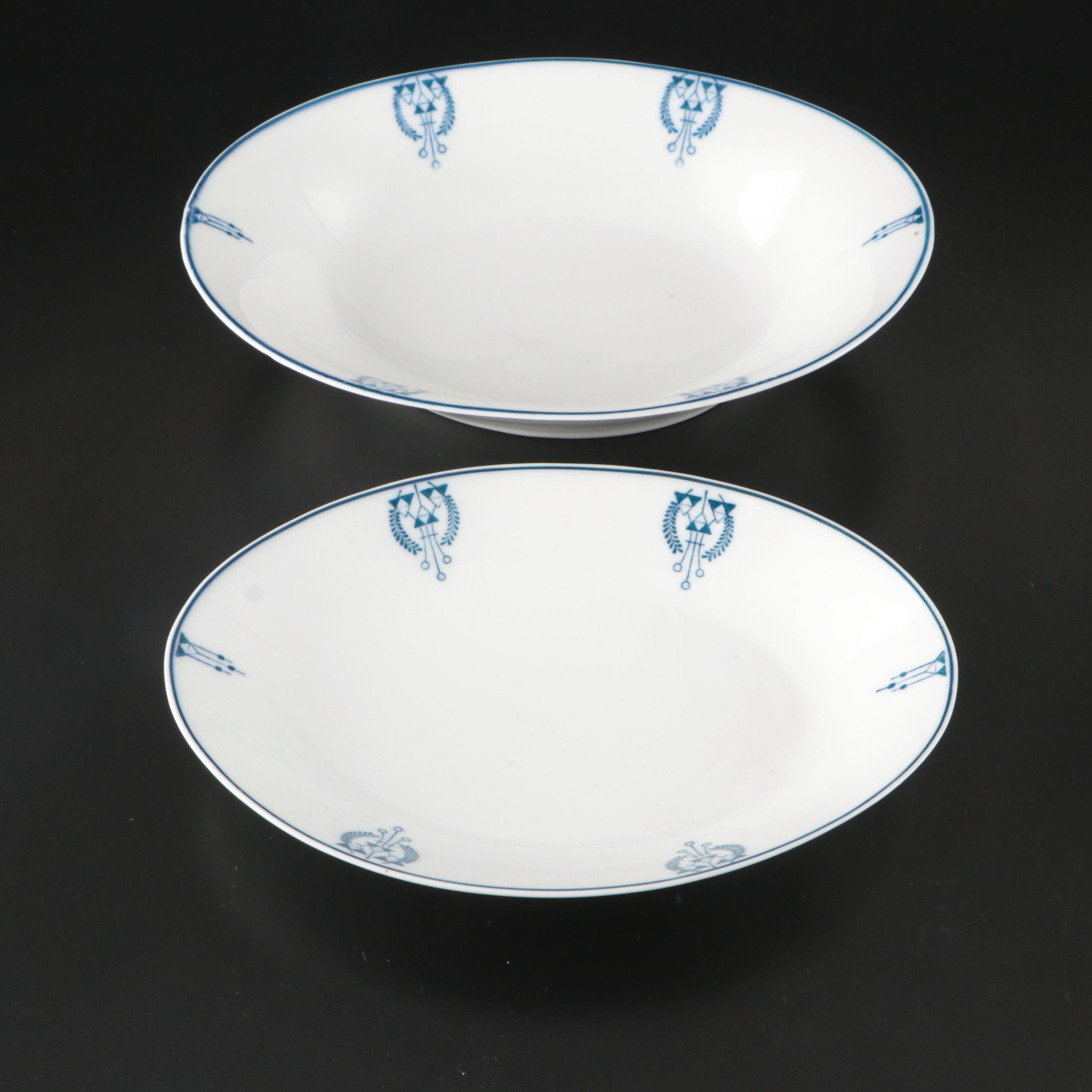 Hanusch & Bernhardt Austrian Porcelain Art Deco Style Dinnerware