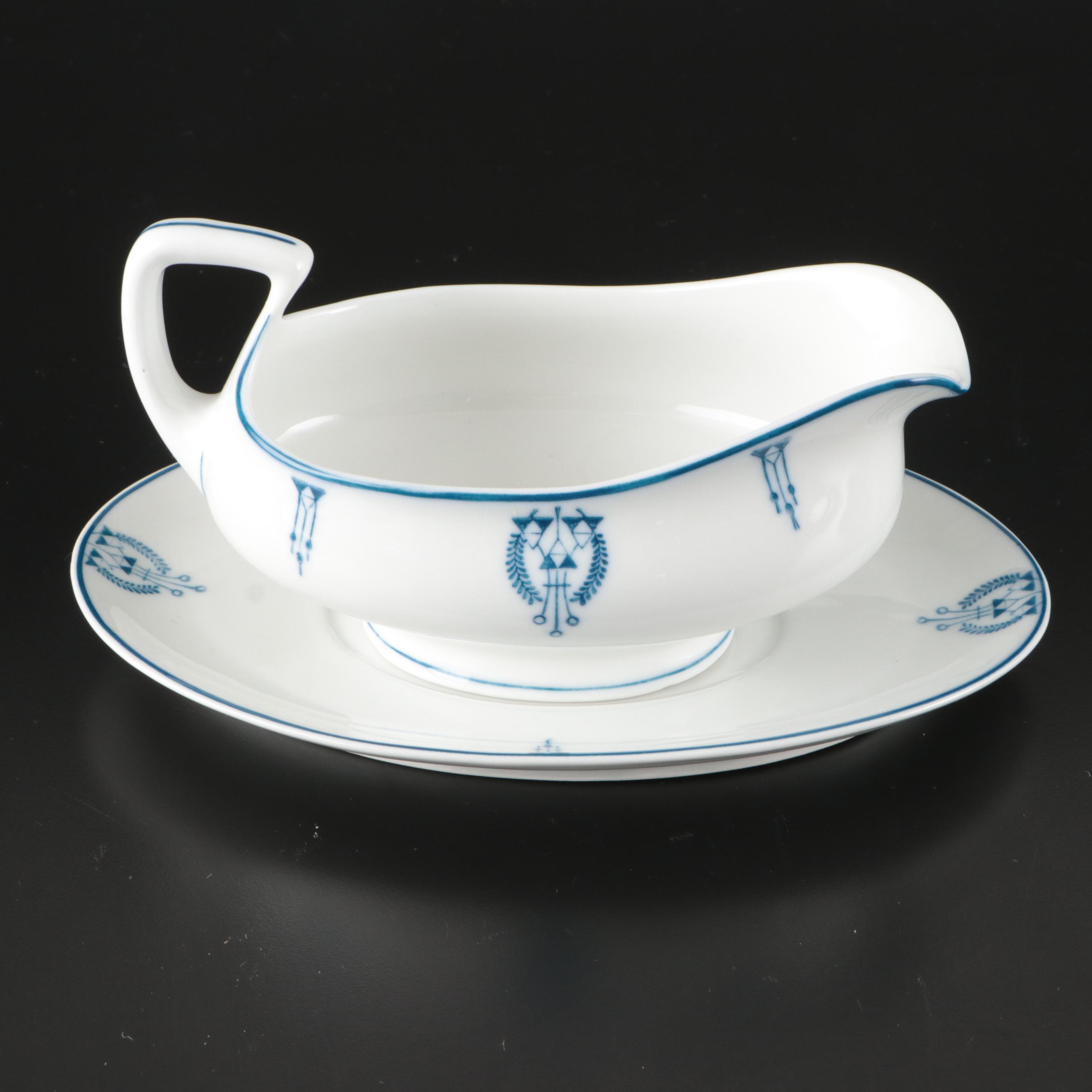Hanusch & Bernhardt Austrian Porcelain Art Deco Style Dinnerware