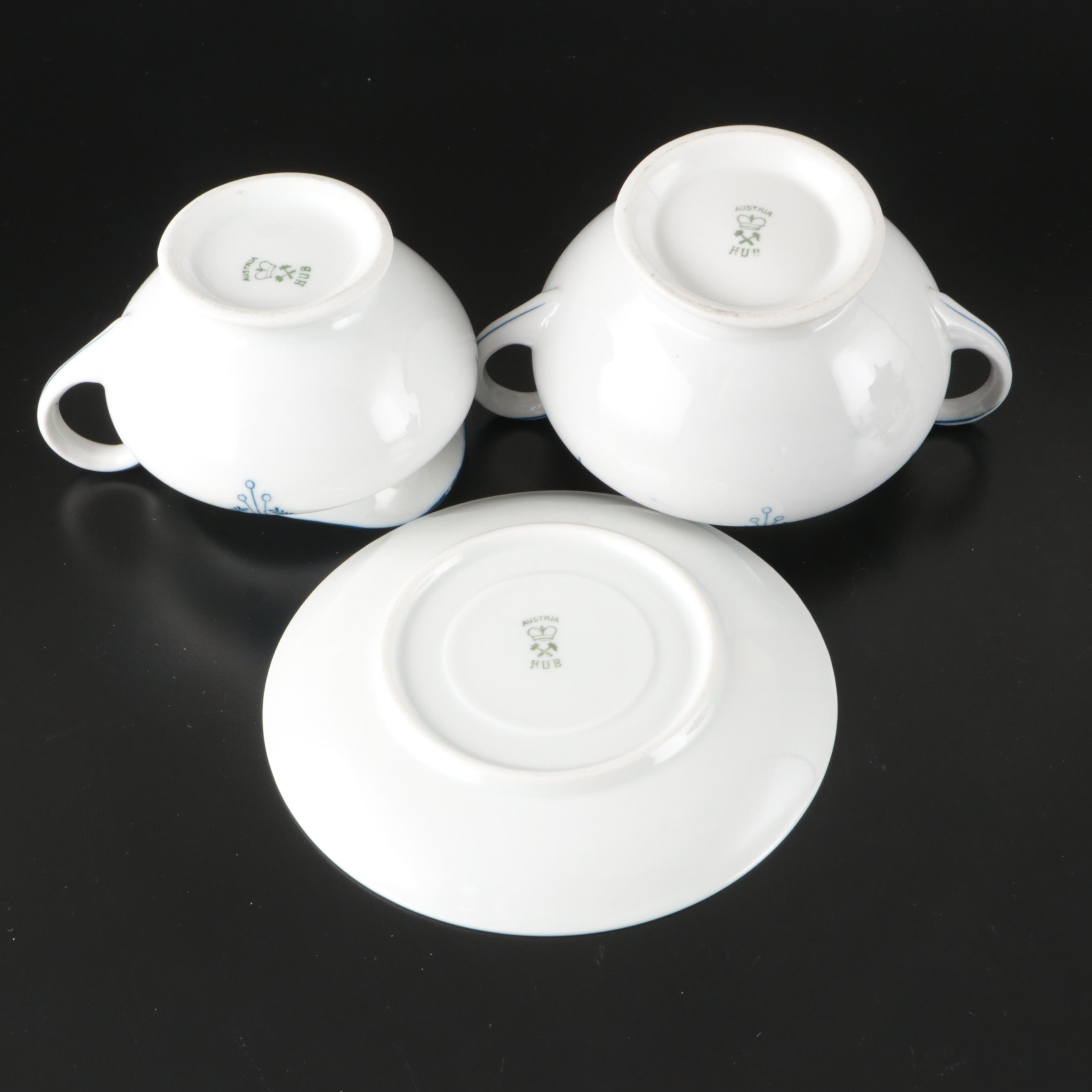 Hanusch & Bernhardt Austrian Porcelain Art Deco Style Dinnerware