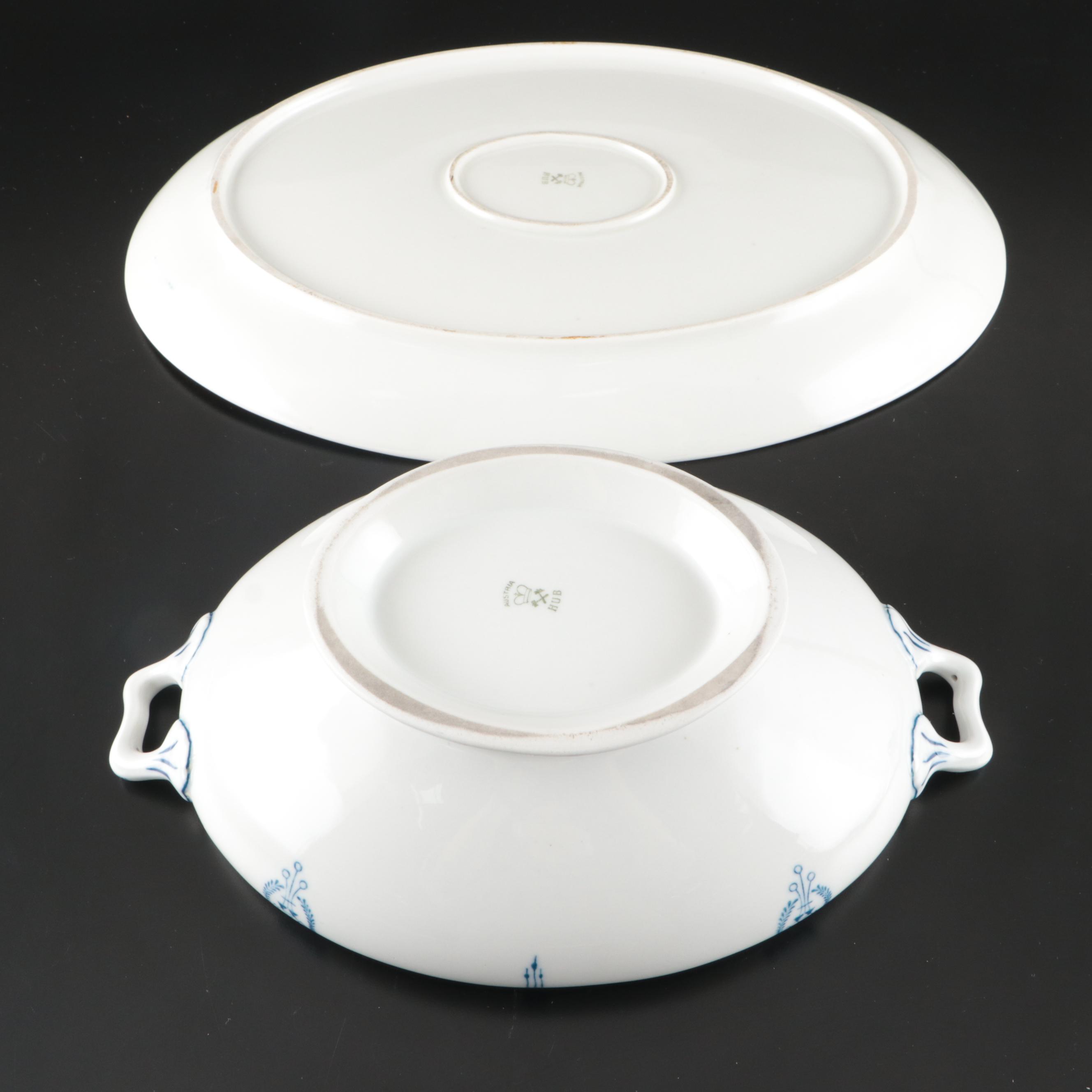 Hanusch & Bernhardt Austrian Porcelain Art Deco Style Dinnerware