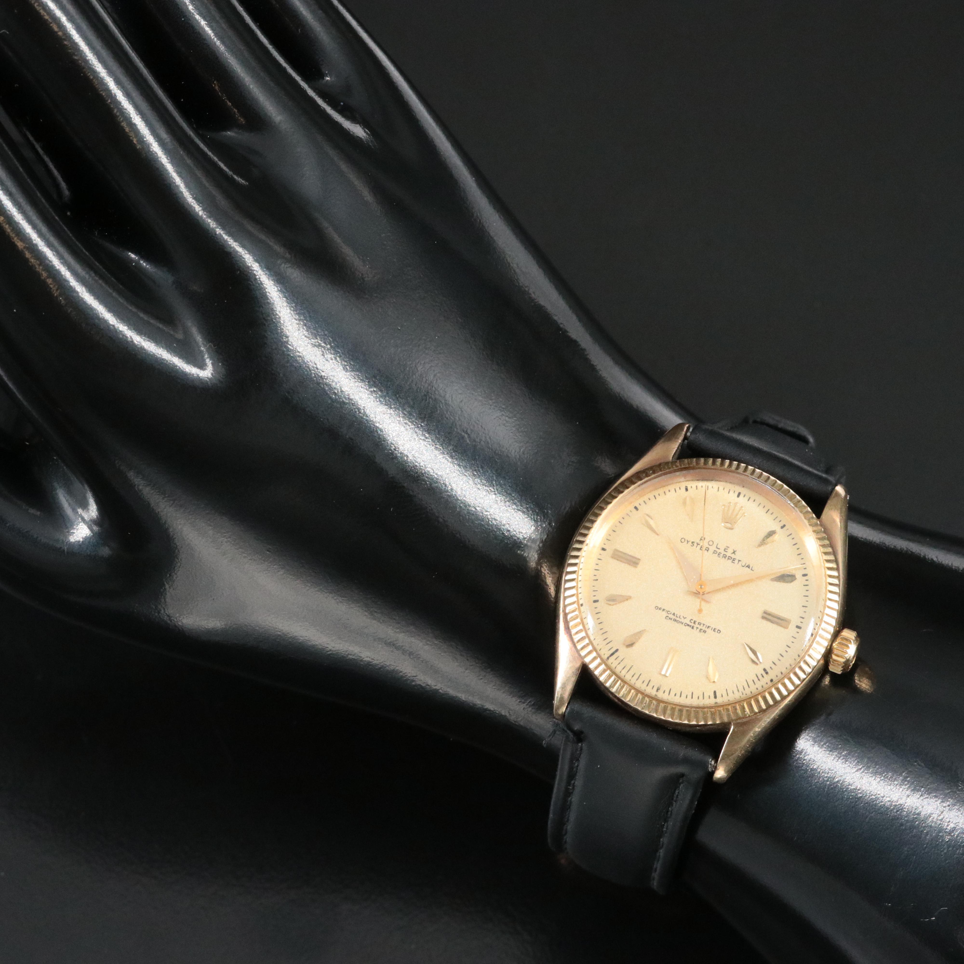 9K Rolex Oyster Perpetual Vintage Watch