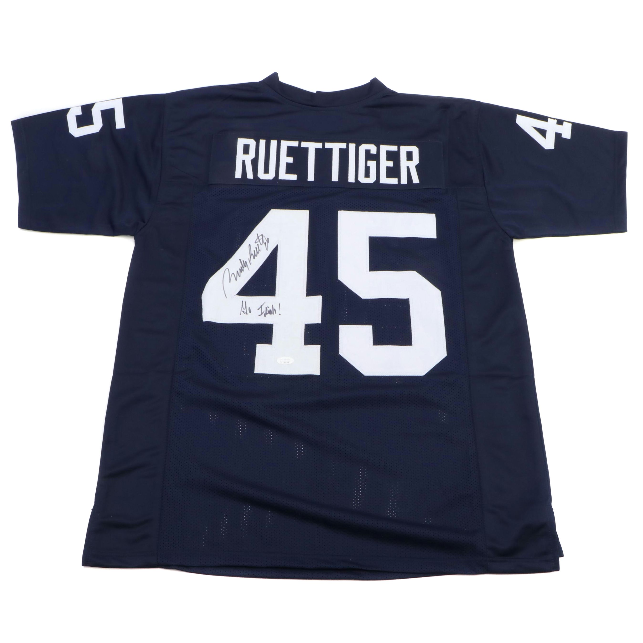 Rudy Ruettiger Signed Notre Dame Fighting Irish Football Jersey, JSA