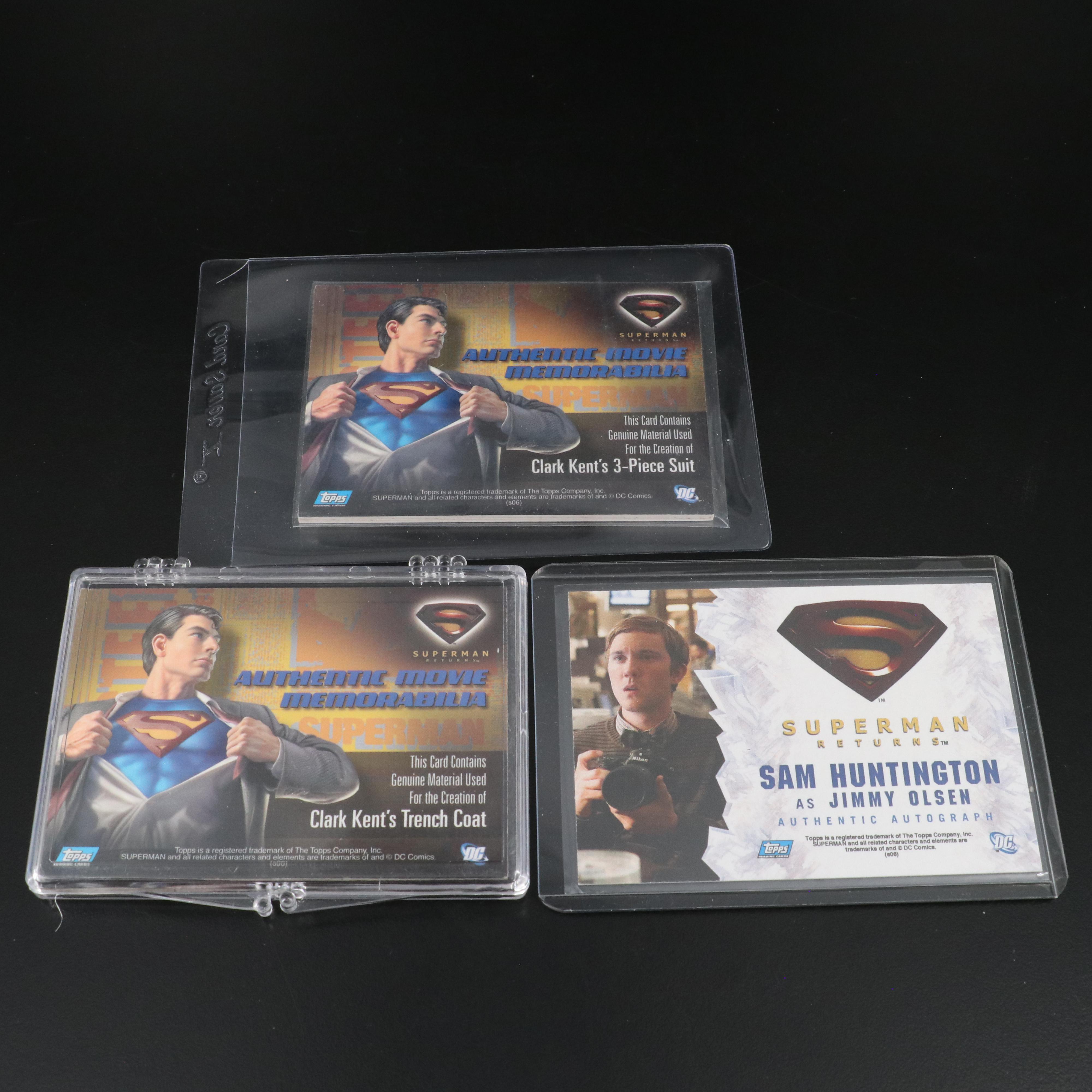 "Superman Returns" and "Batman Begins" Movie Relic Cards with More