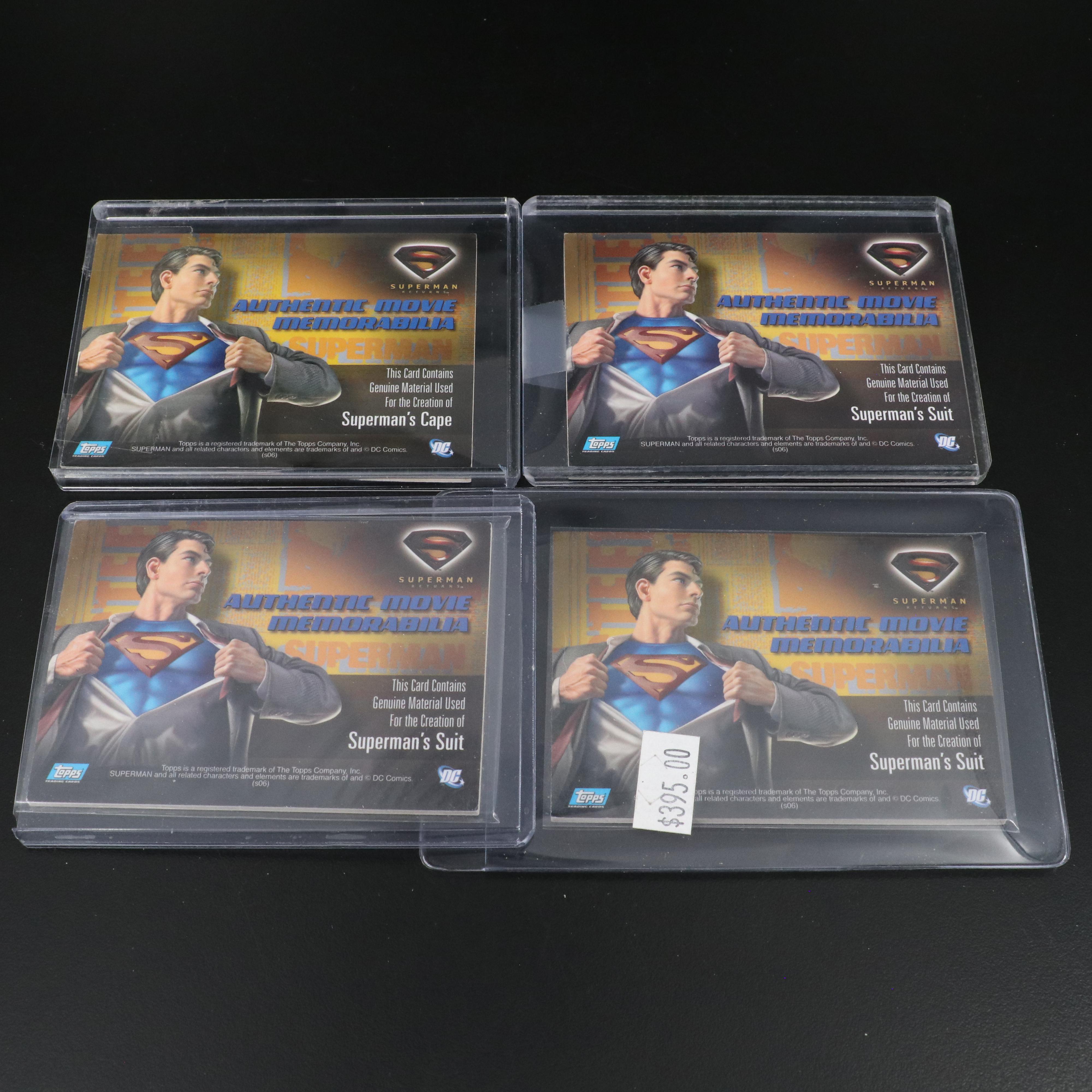 "Superman Returns" and "Batman Begins" Movie Relic Cards with More