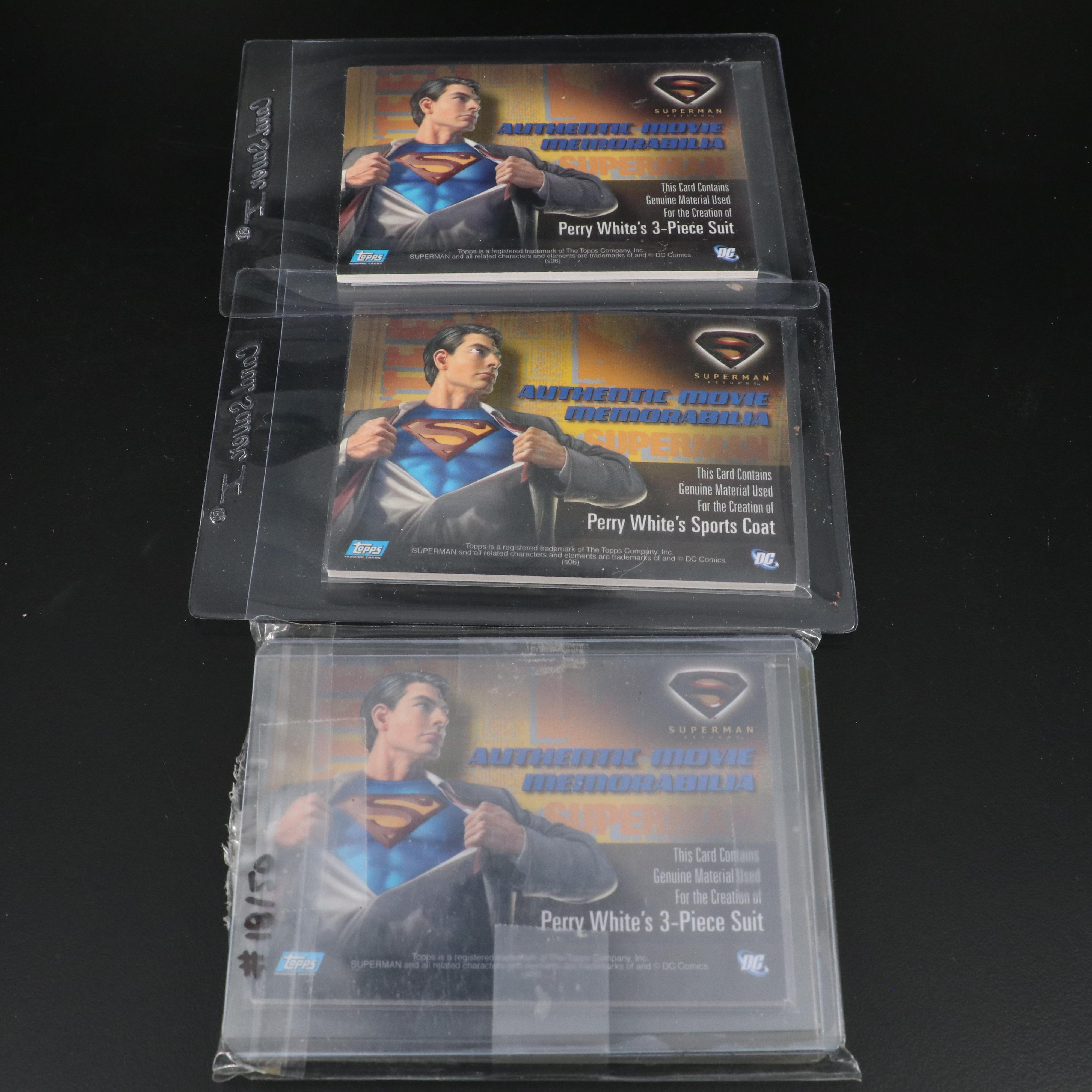 "Superman Returns" and "Batman Begins" Movie Relic Cards with More