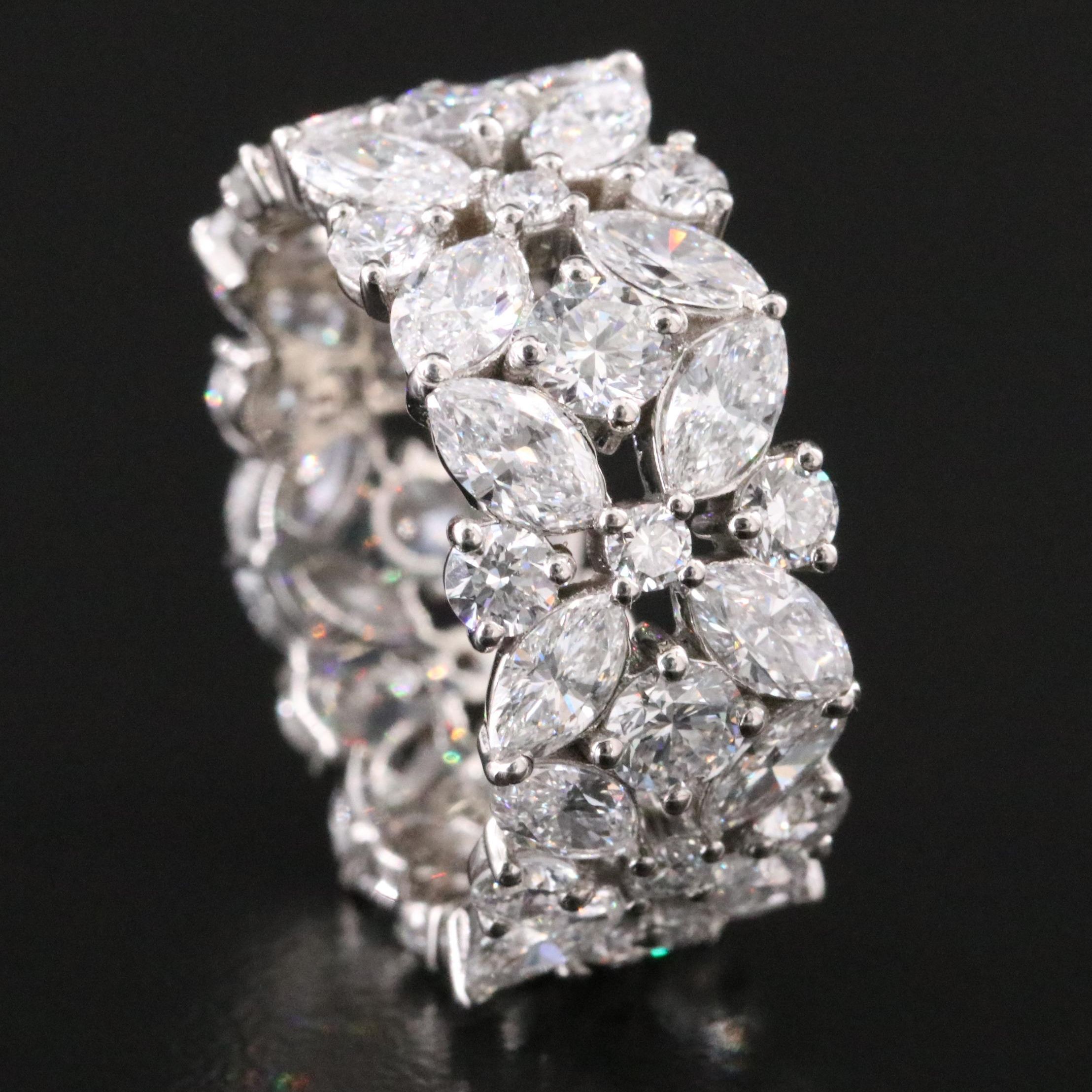 Platinum 5.96 CTW Lab Grown Diamond Eternity Band