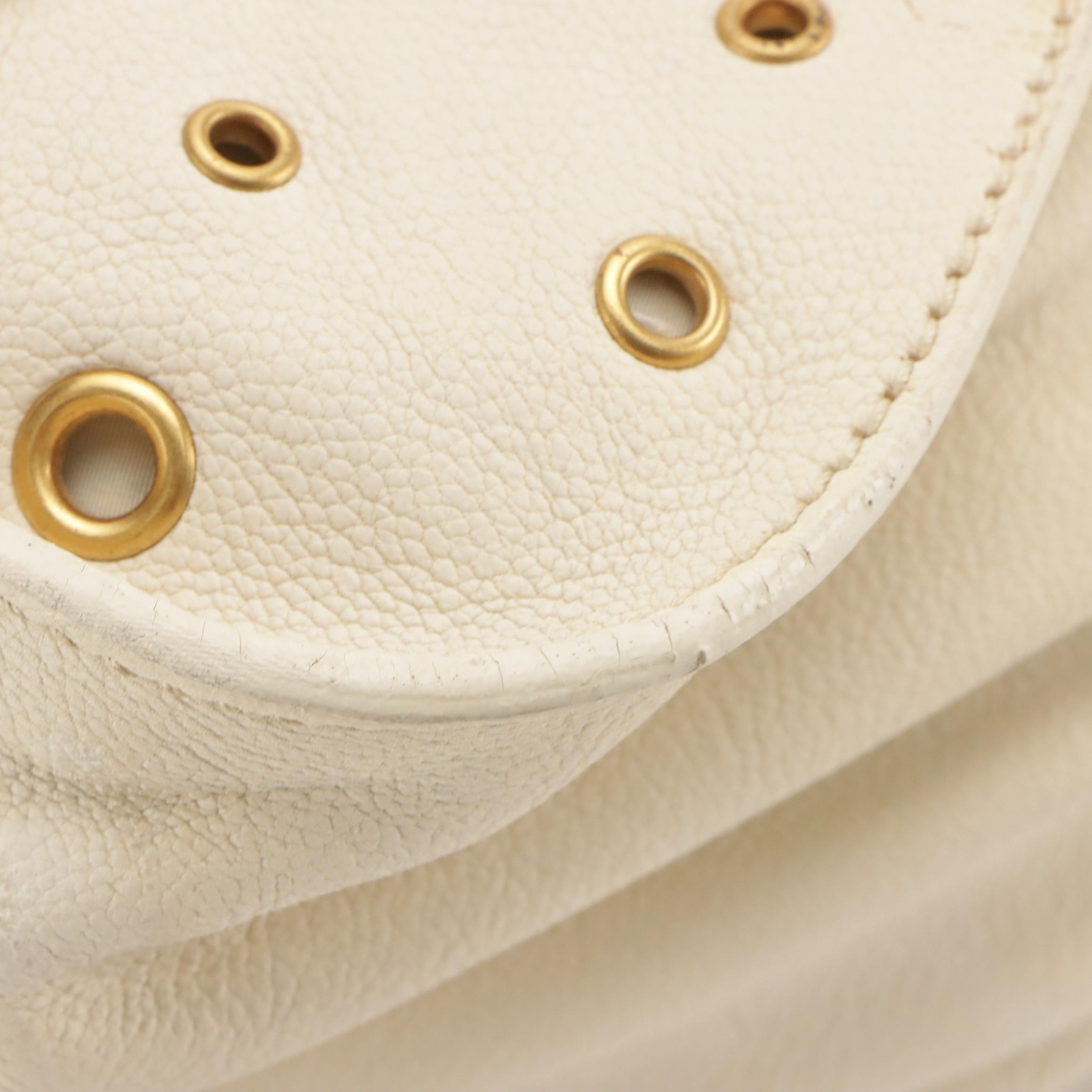 Prada Drawstring Grommet Shopping Tote BR3552 in Cera Antique Leather