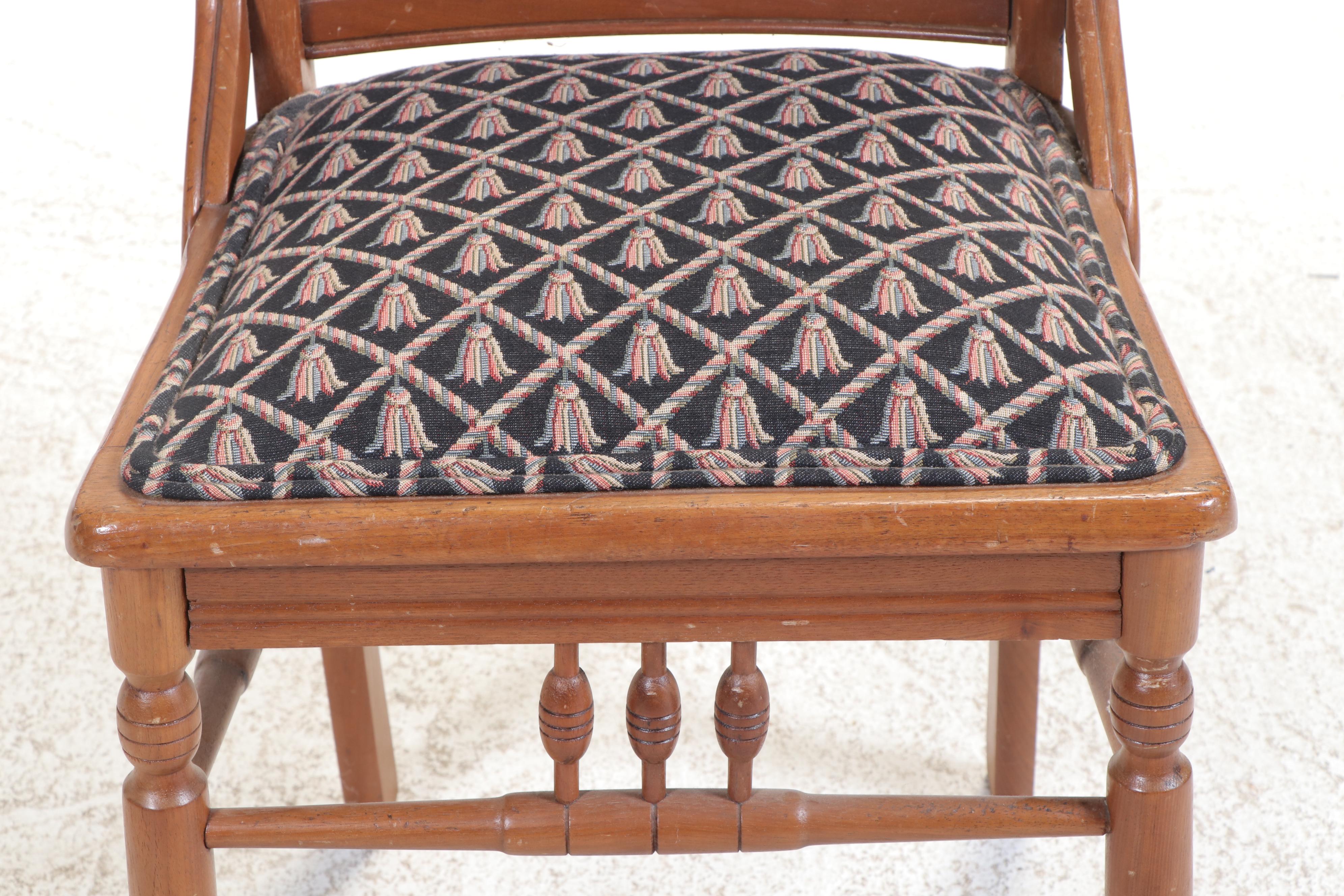 Aesthetic Movement Brass-Mounted & Carved Walnut Green Man Figural Side Chair