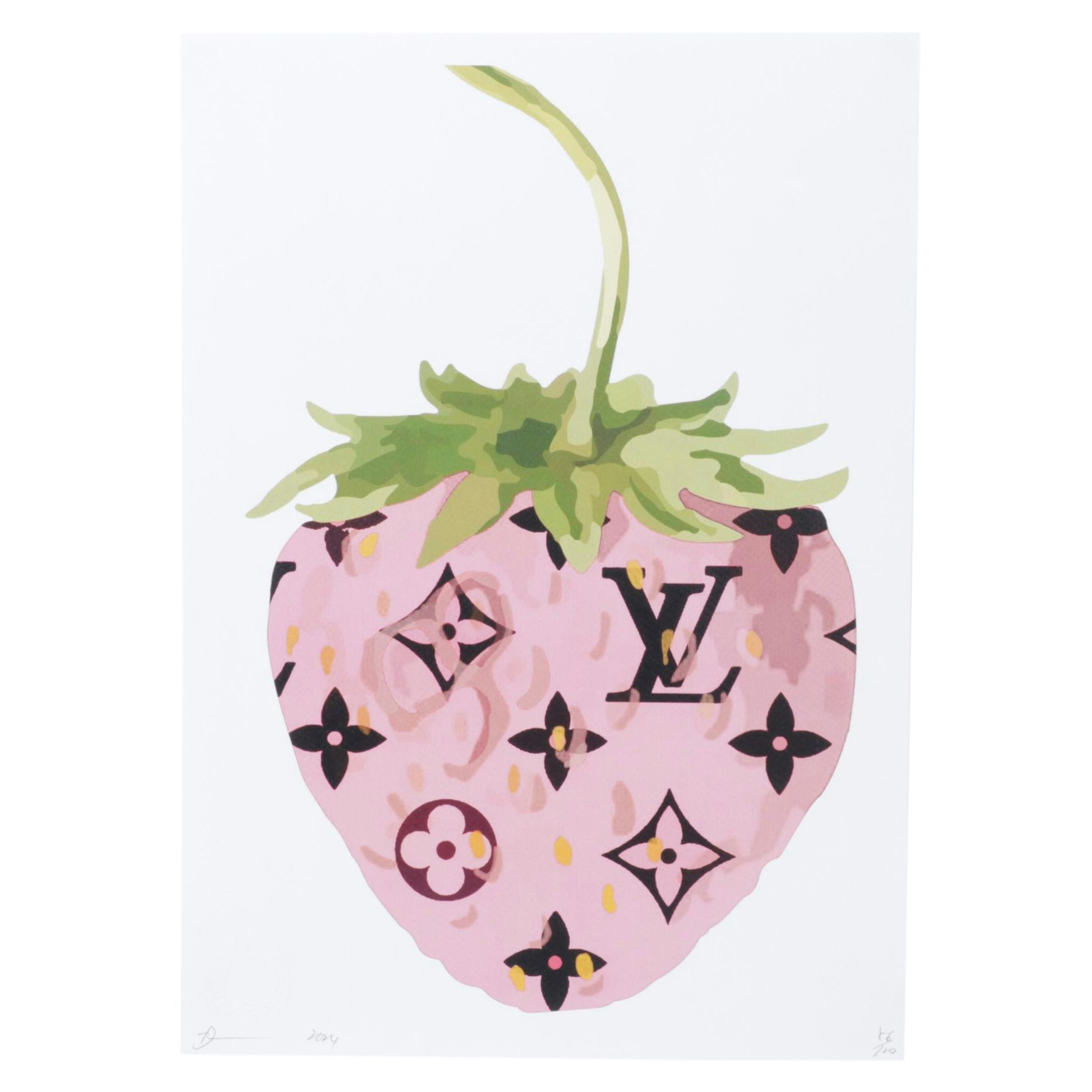 Death NYC Pop Art Strawberry Homage to Louis Vuitton, 2024
