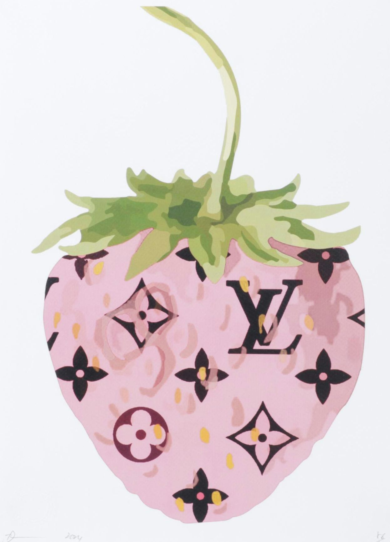 Death NYC Pop Art Strawberry Homage to Louis Vuitton, 2024