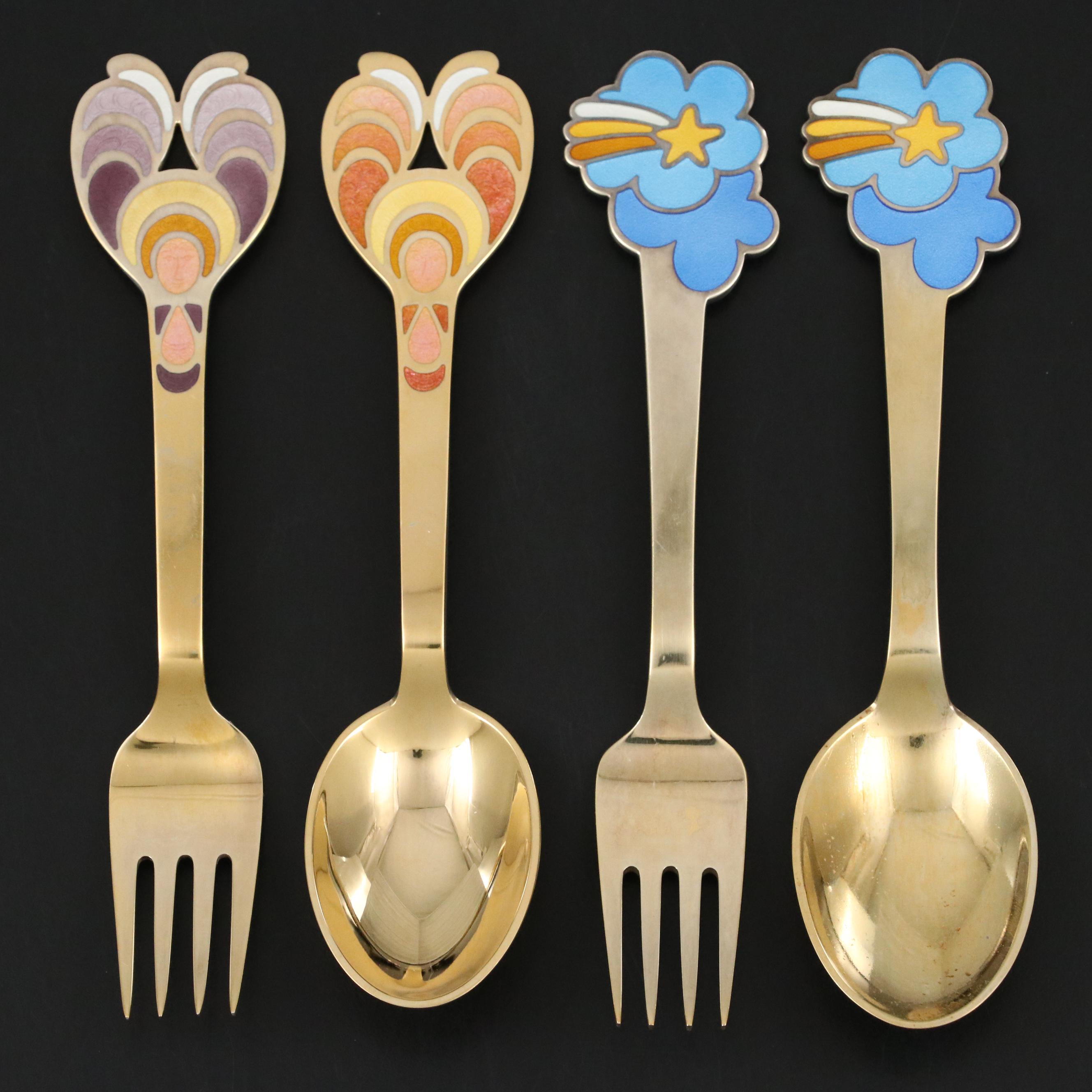 A. Michelsen "Christmas Spoon" "Shooting Star" and "Herald" Sterling Flatware