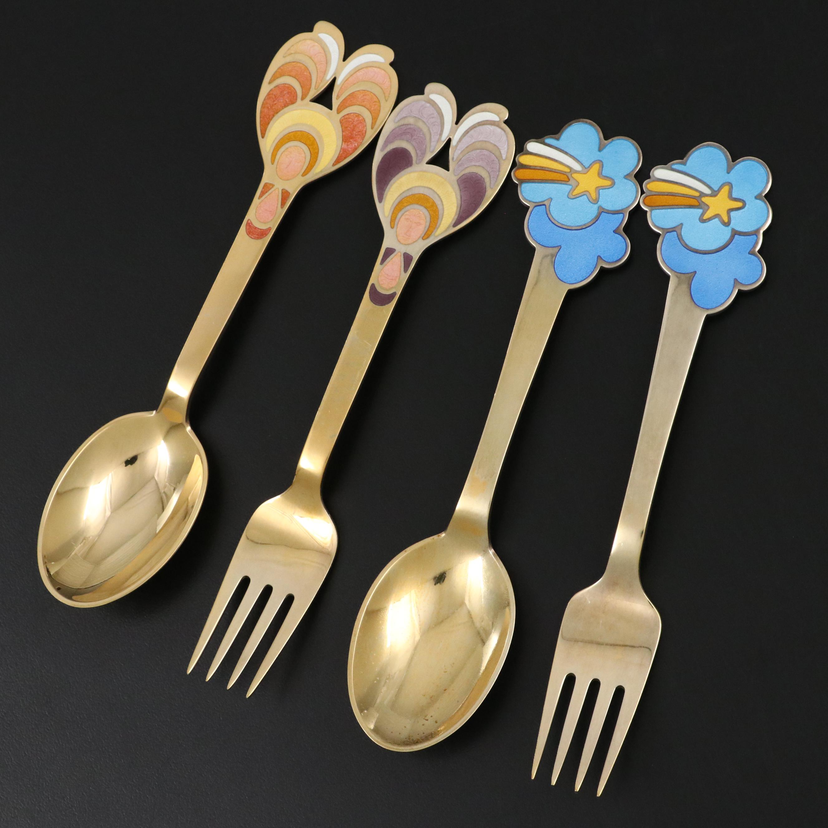 A. Michelsen "Christmas Spoon" "Shooting Star" and "Herald" Sterling Flatware