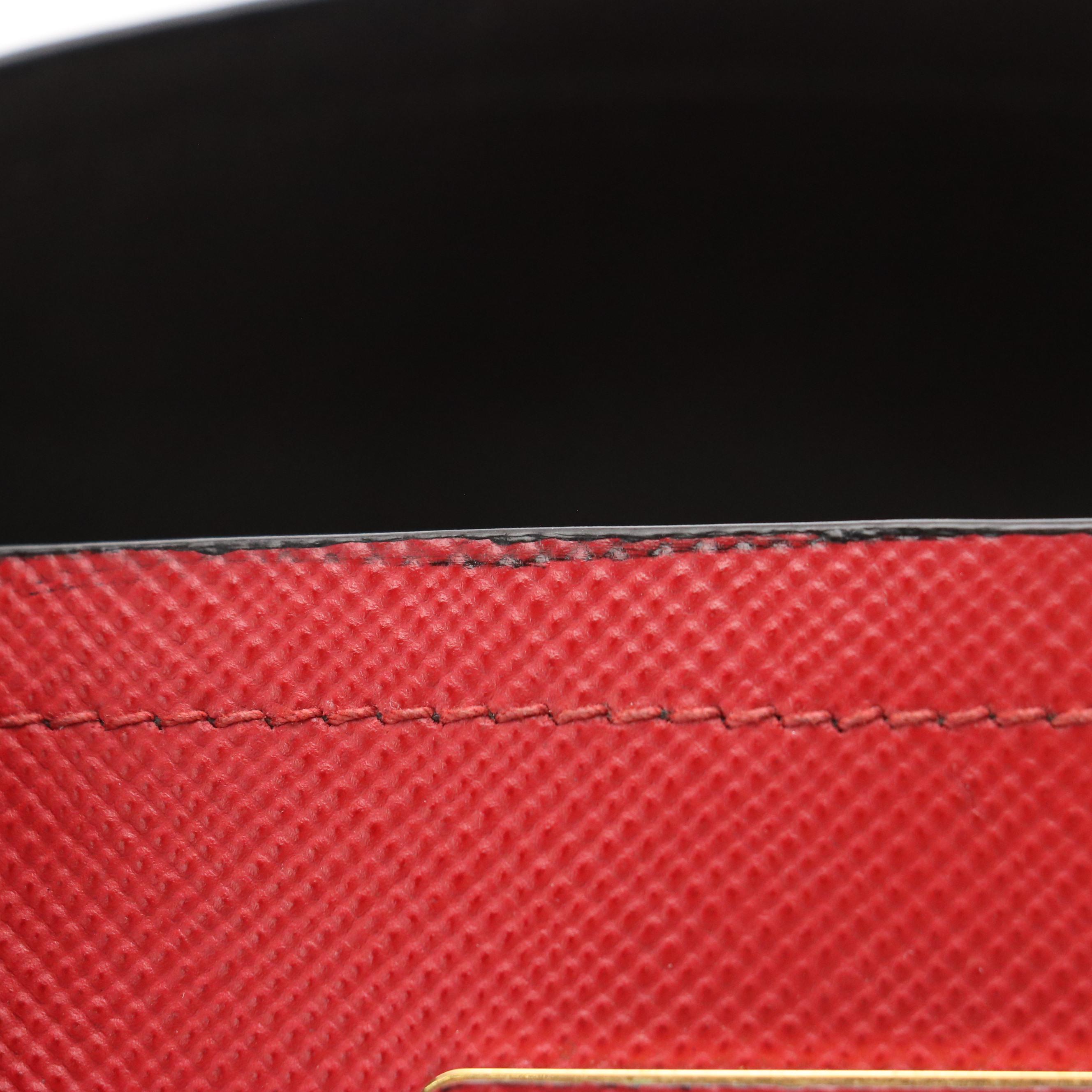 Prada Tote in Red Saffiano Leather