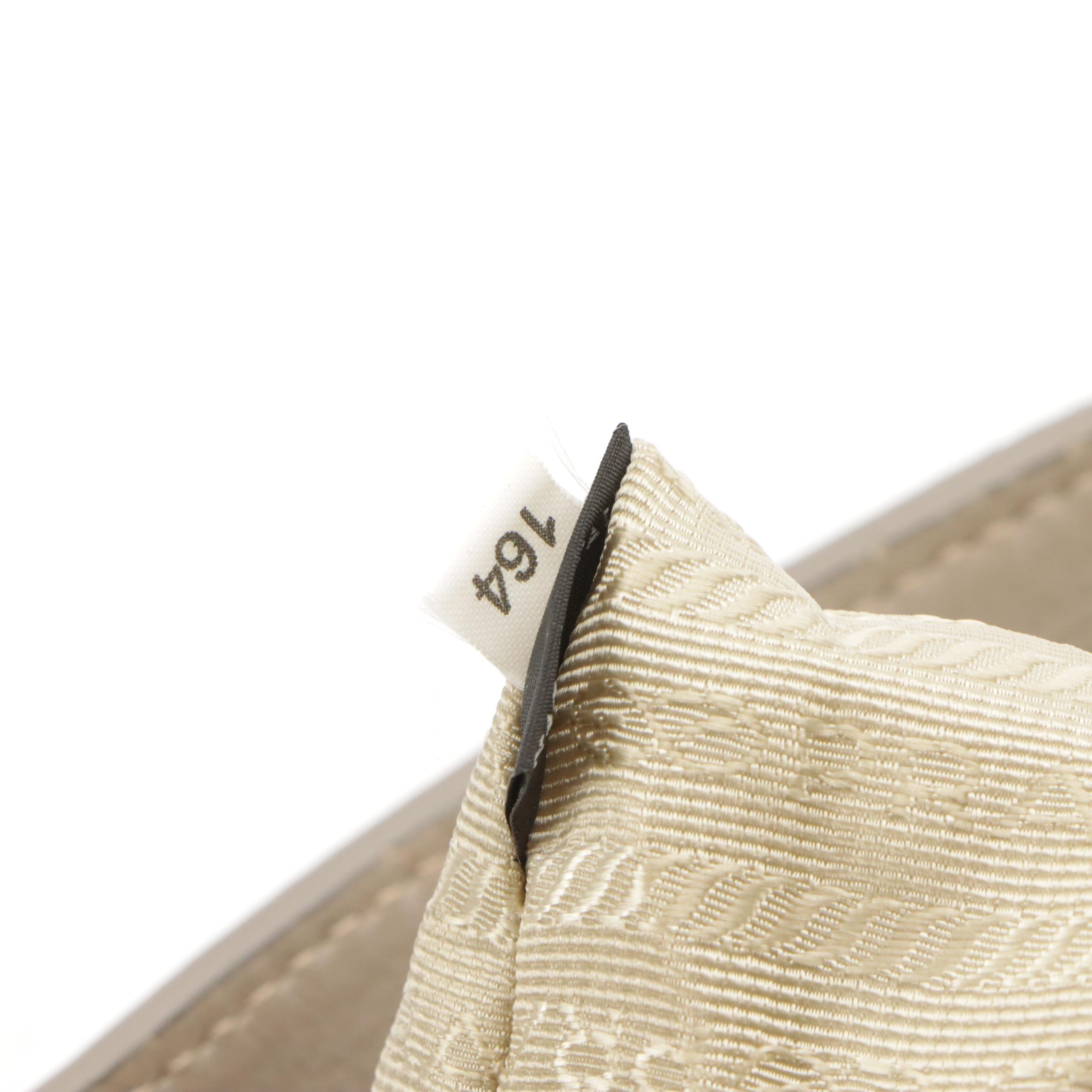 Prada Taupe Deerskin Leather Two-Way Tote Bag