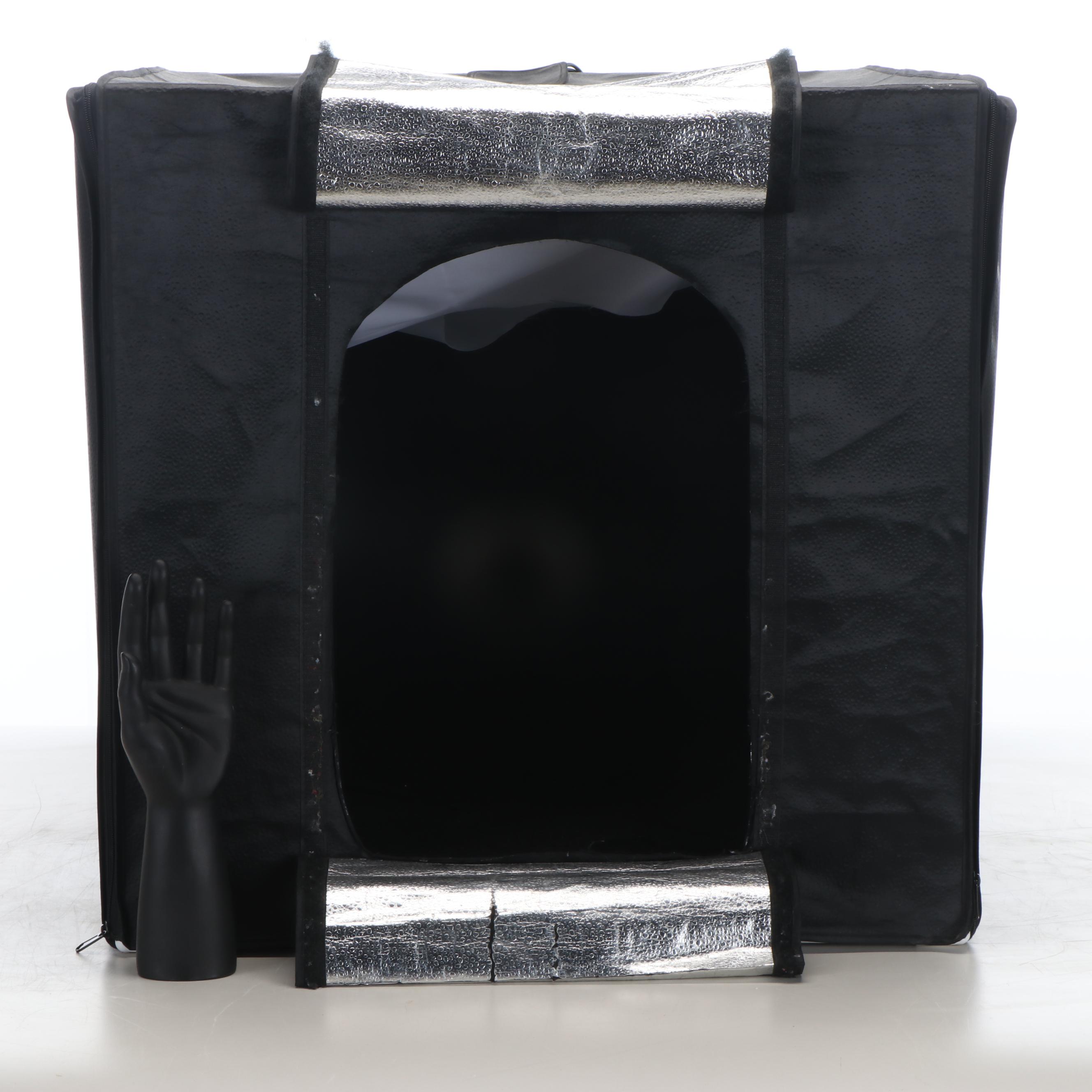 Havox HPB-60 Portable Photo Studio with Jewelry Mannequin Hand