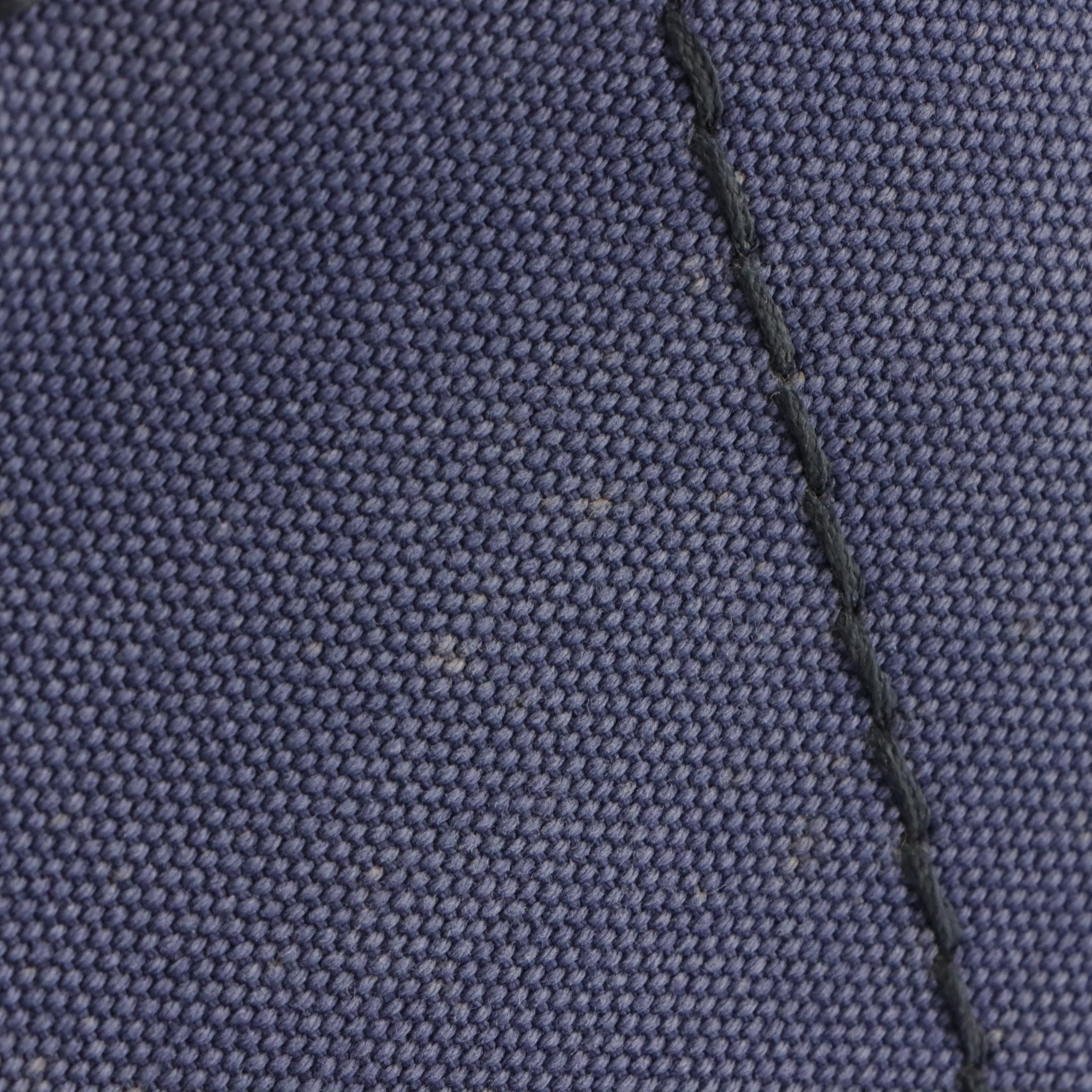 Prada Two-Way Shopping Tote 1BG439 in Logo Print Bluette Canapa Canvas