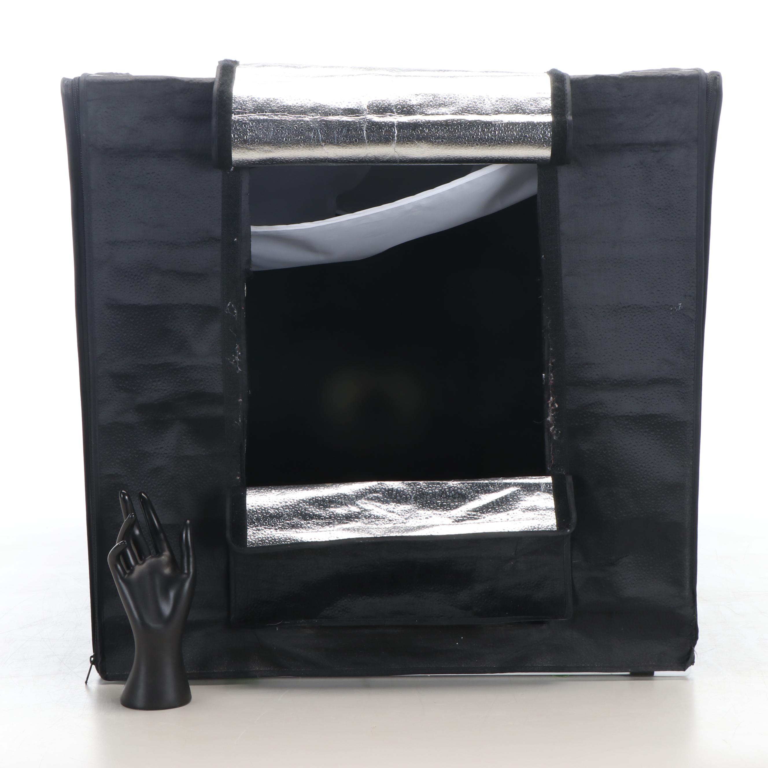 Havox HPB-60 Portable Photo Studio with Jewelry Mannequin Hand