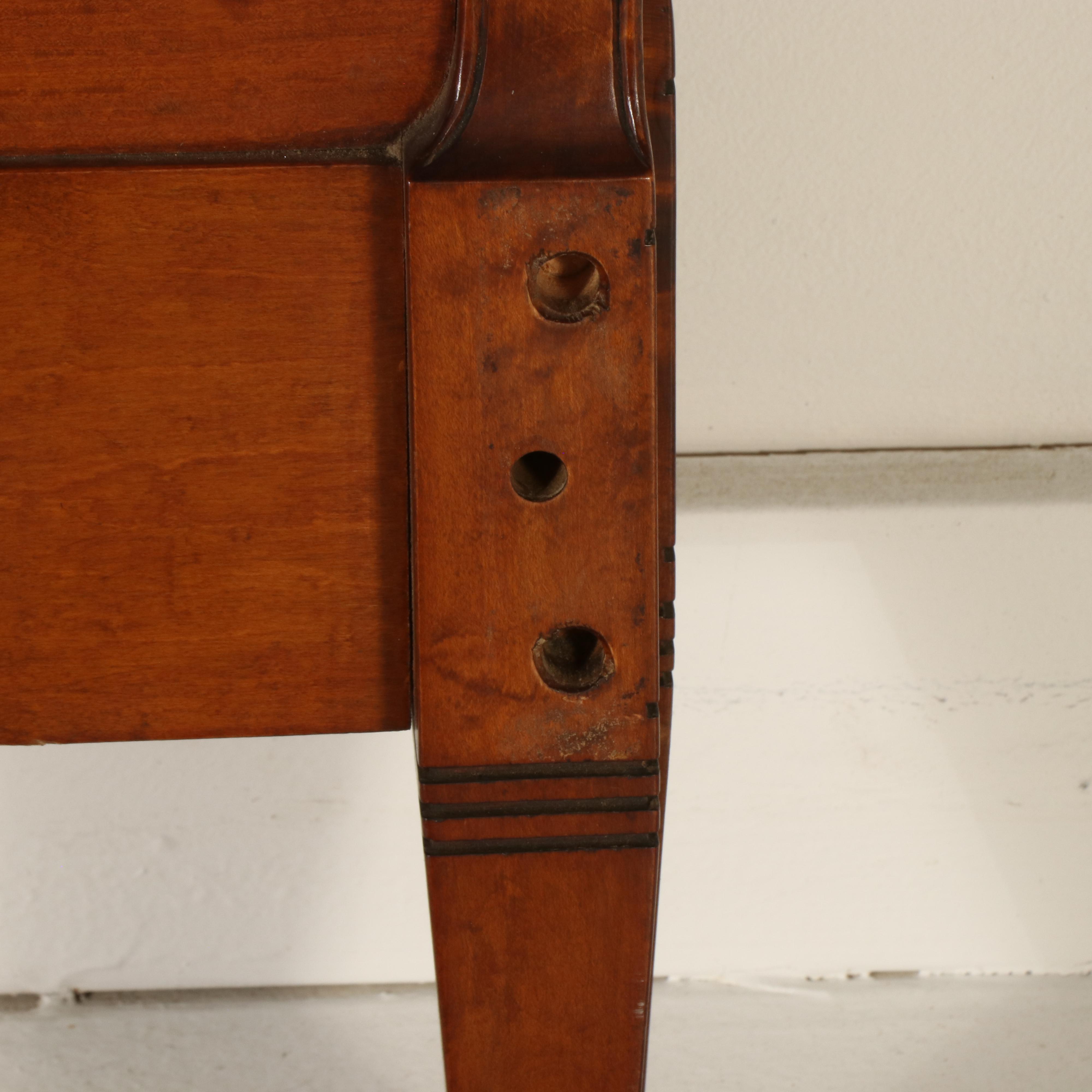 Pair of Mediterranean Style Walnut Twin Size Bed Frames, Mid-20th Century