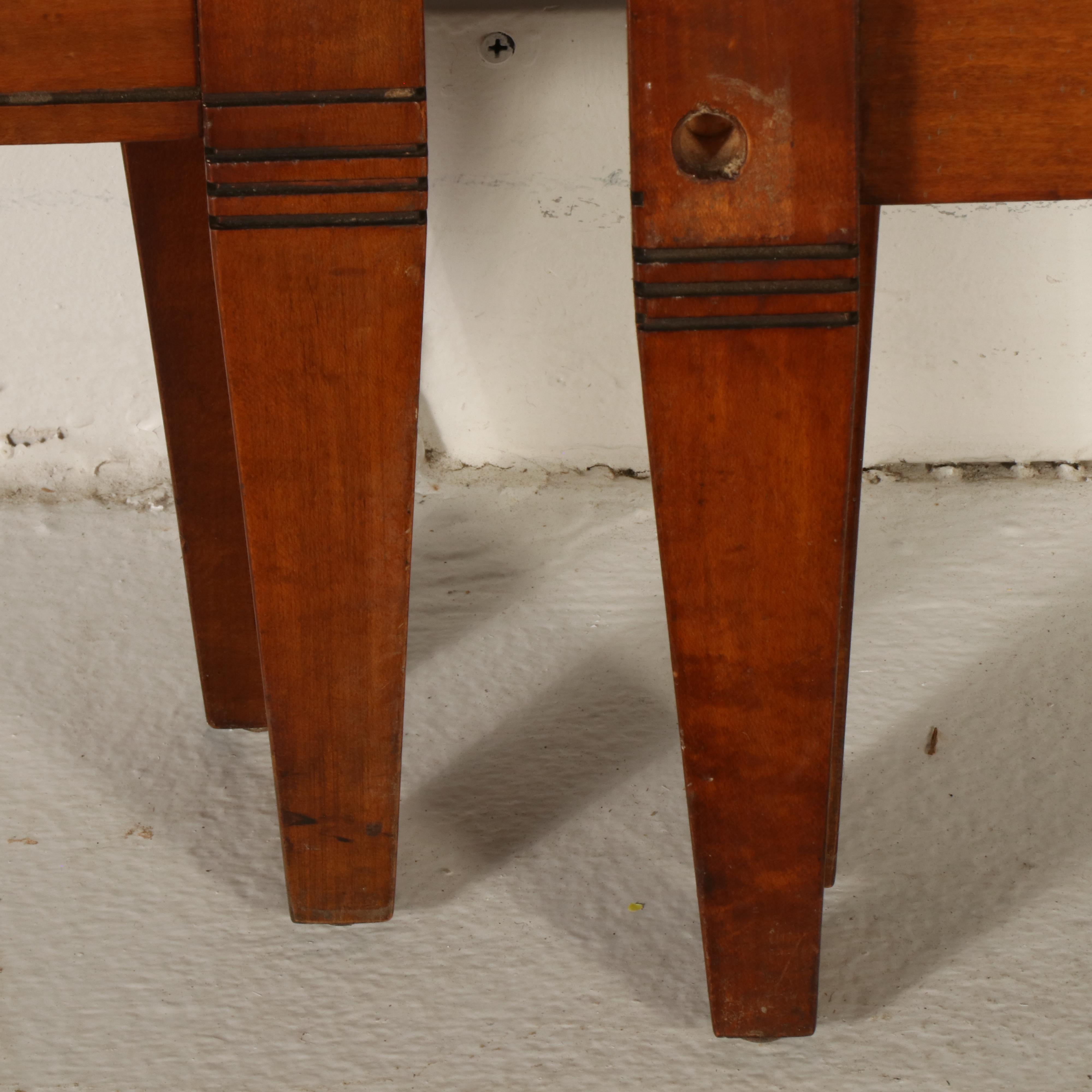 Pair of Mediterranean Style Walnut Twin Size Bed Frames, Mid-20th Century