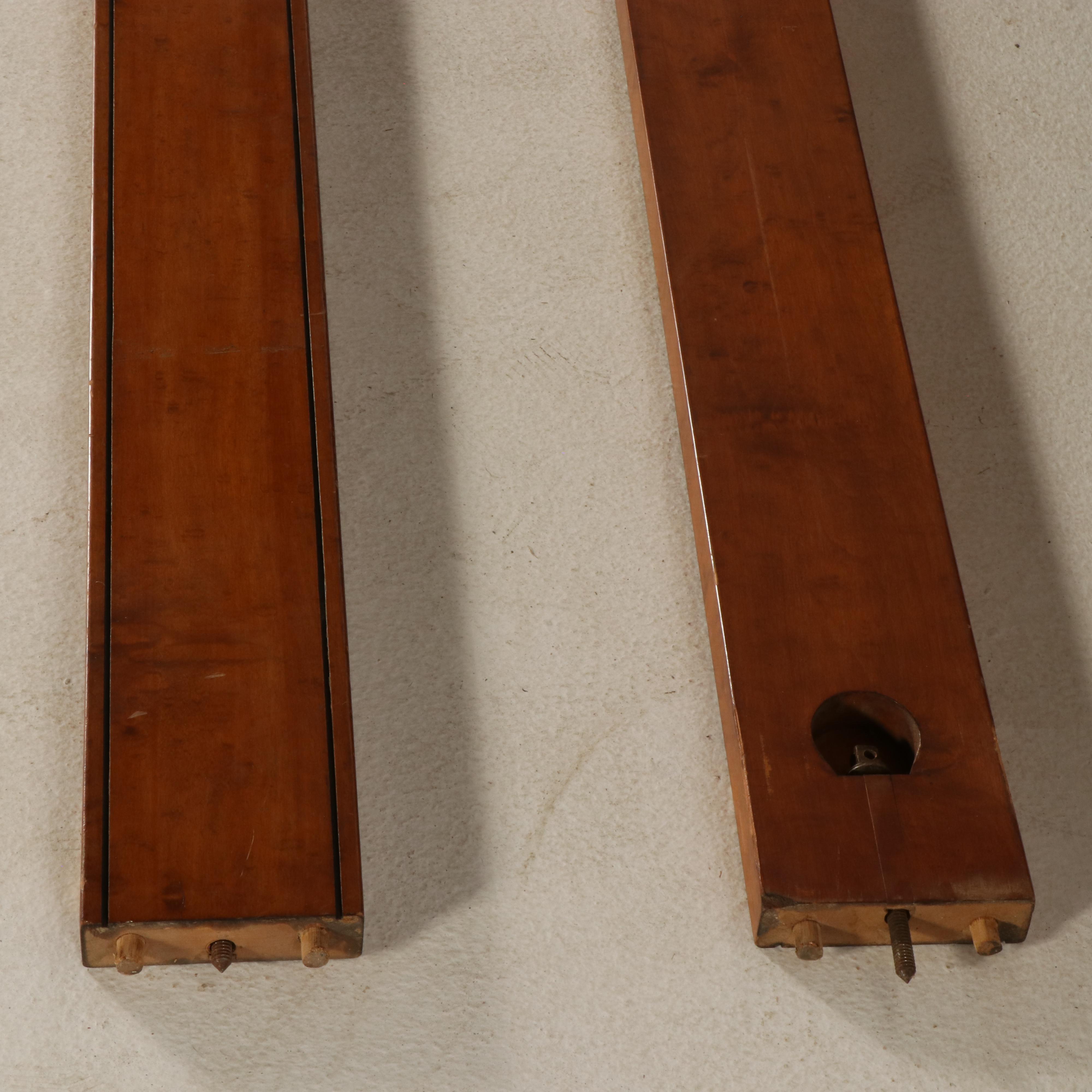 Pair of Mediterranean Style Walnut Twin Size Bed Frames, Mid-20th Century