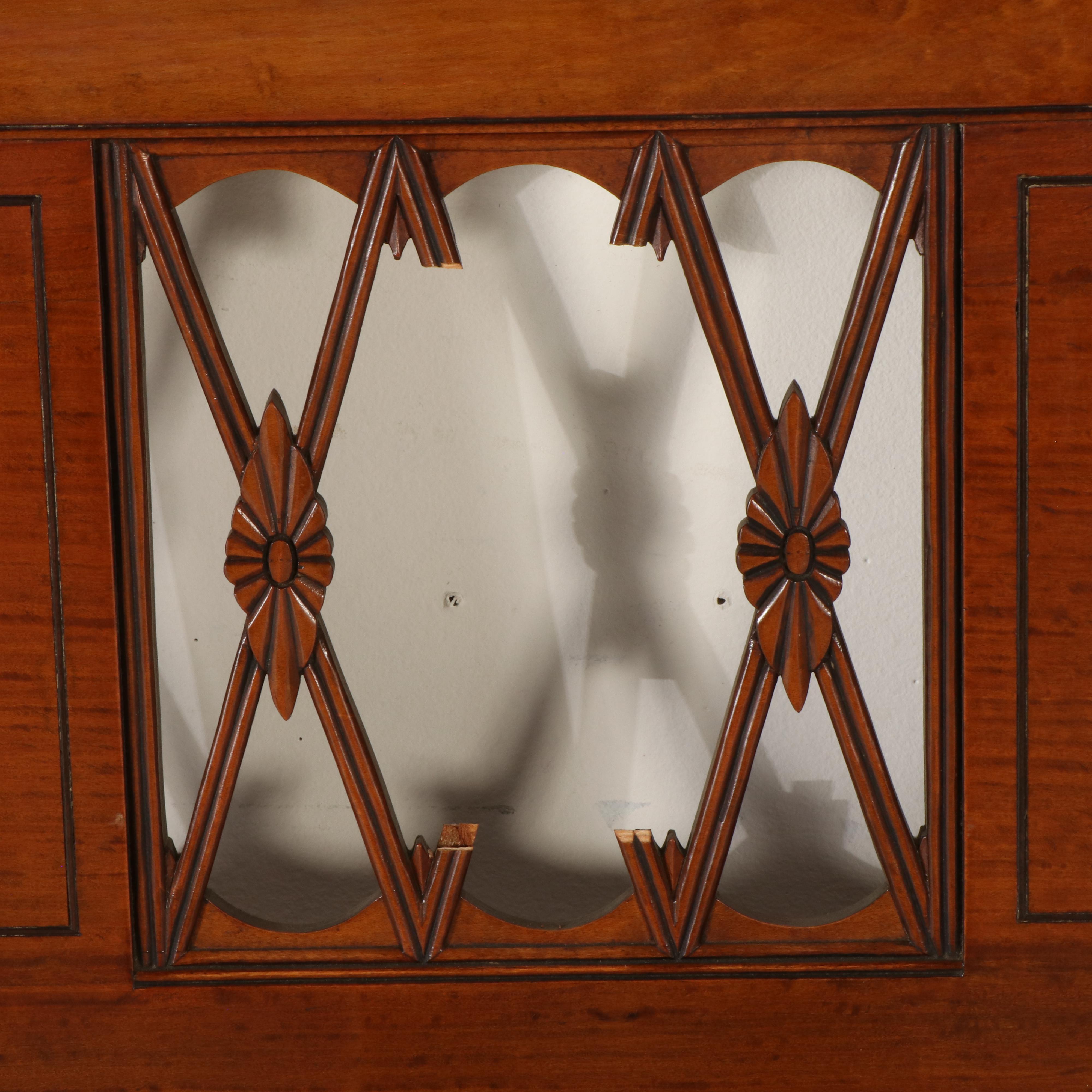 Pair of Mediterranean Style Walnut Twin Size Bed Frames, Mid-20th Century