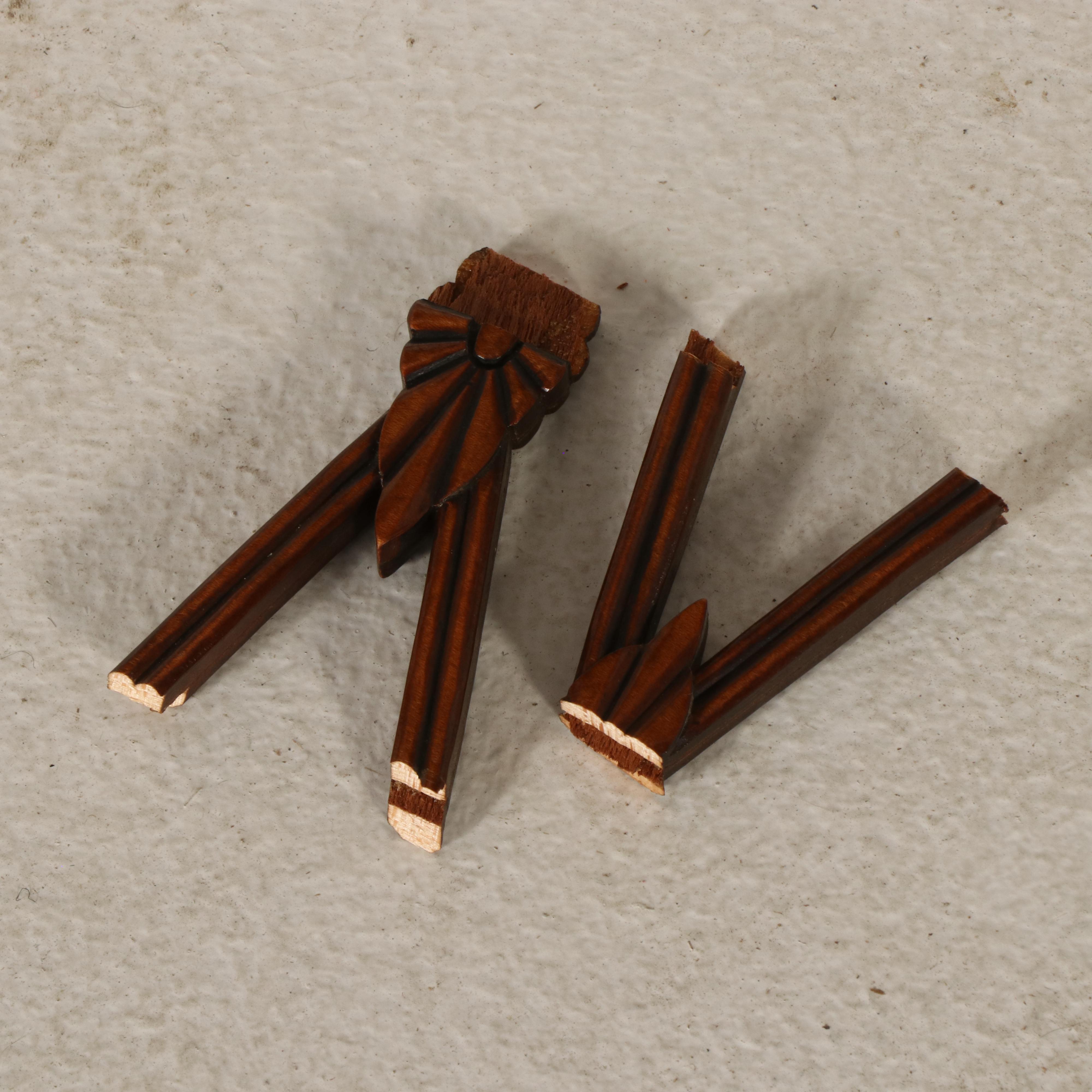 Pair of Mediterranean Style Walnut Twin Size Bed Frames, Mid-20th Century