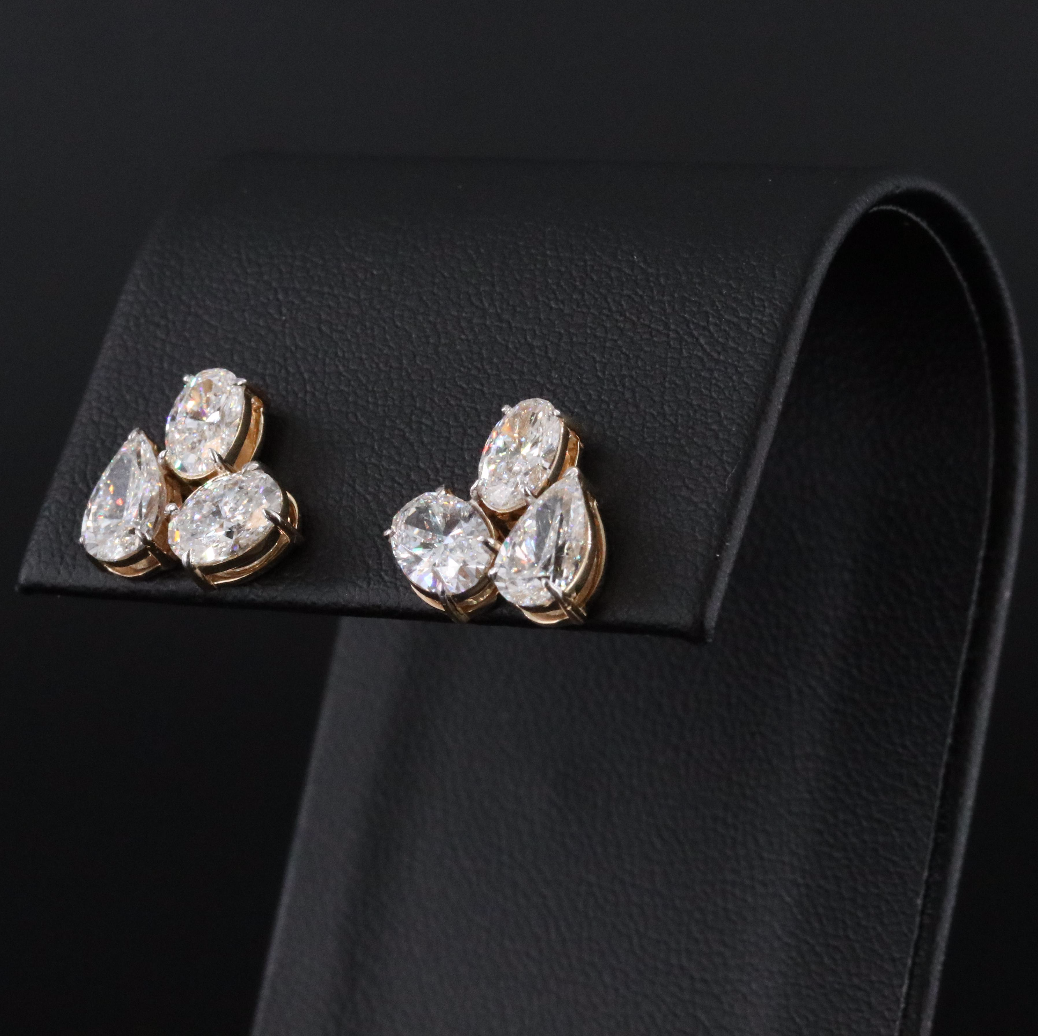 14K 3.25 CTW Lab Grown Diamond Stud Earrings