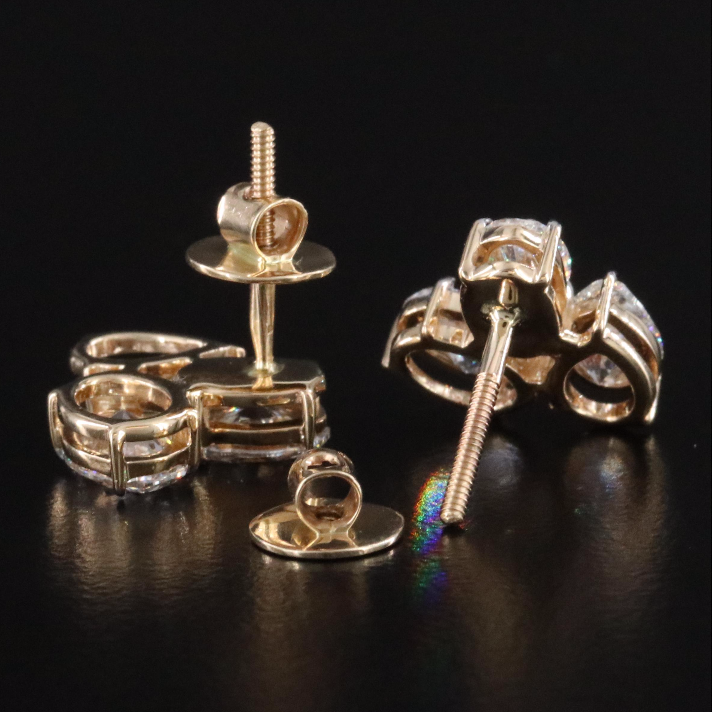 14K 3.25 CTW Lab Grown Diamond Stud Earrings