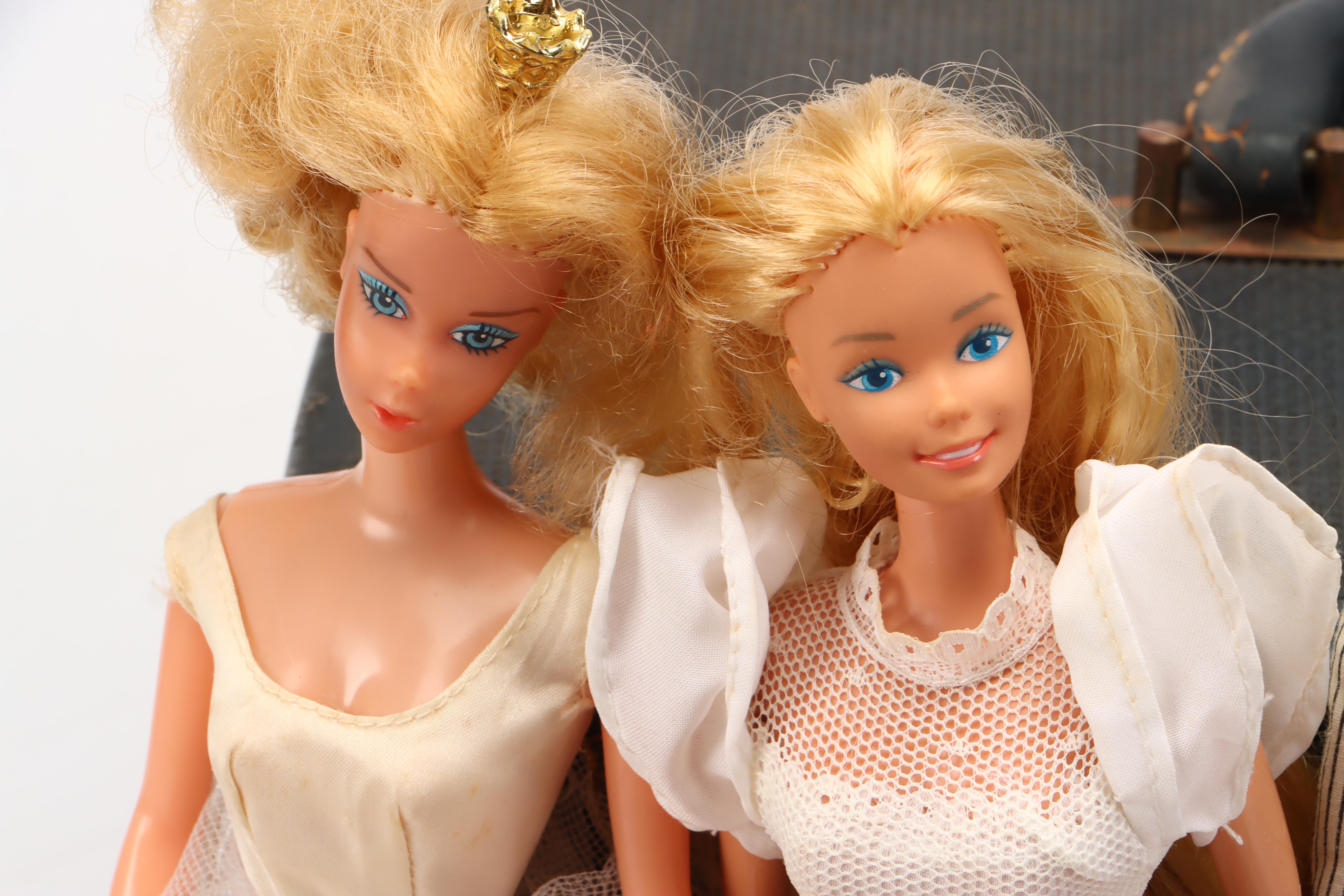 Mattel Barbie and Ken Dolls with Accessories and Amelia Earhart Luggage