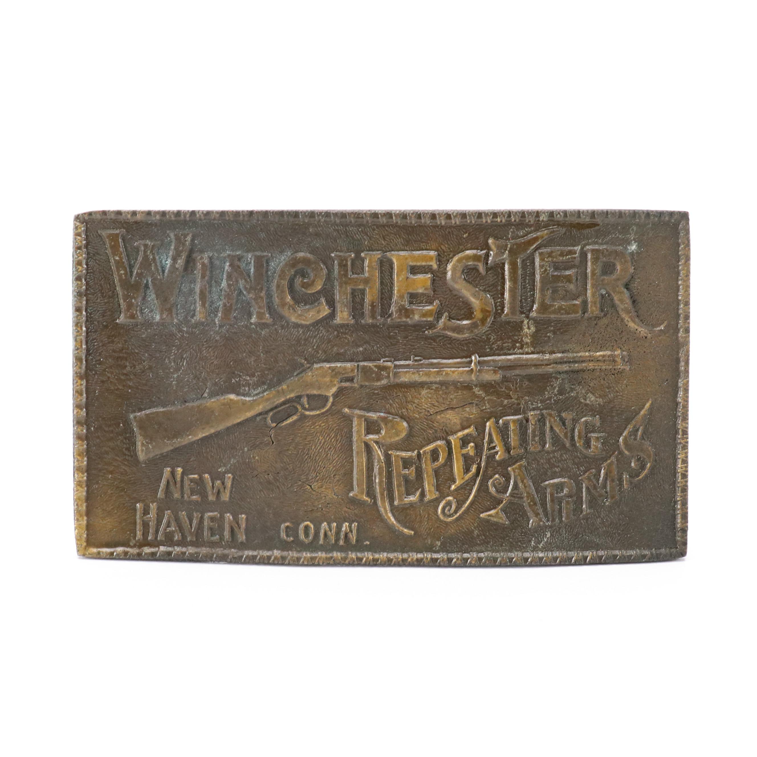 Case XX Logo Buckle, Marlin Firearms Centennial Buckle, and Other Buckles