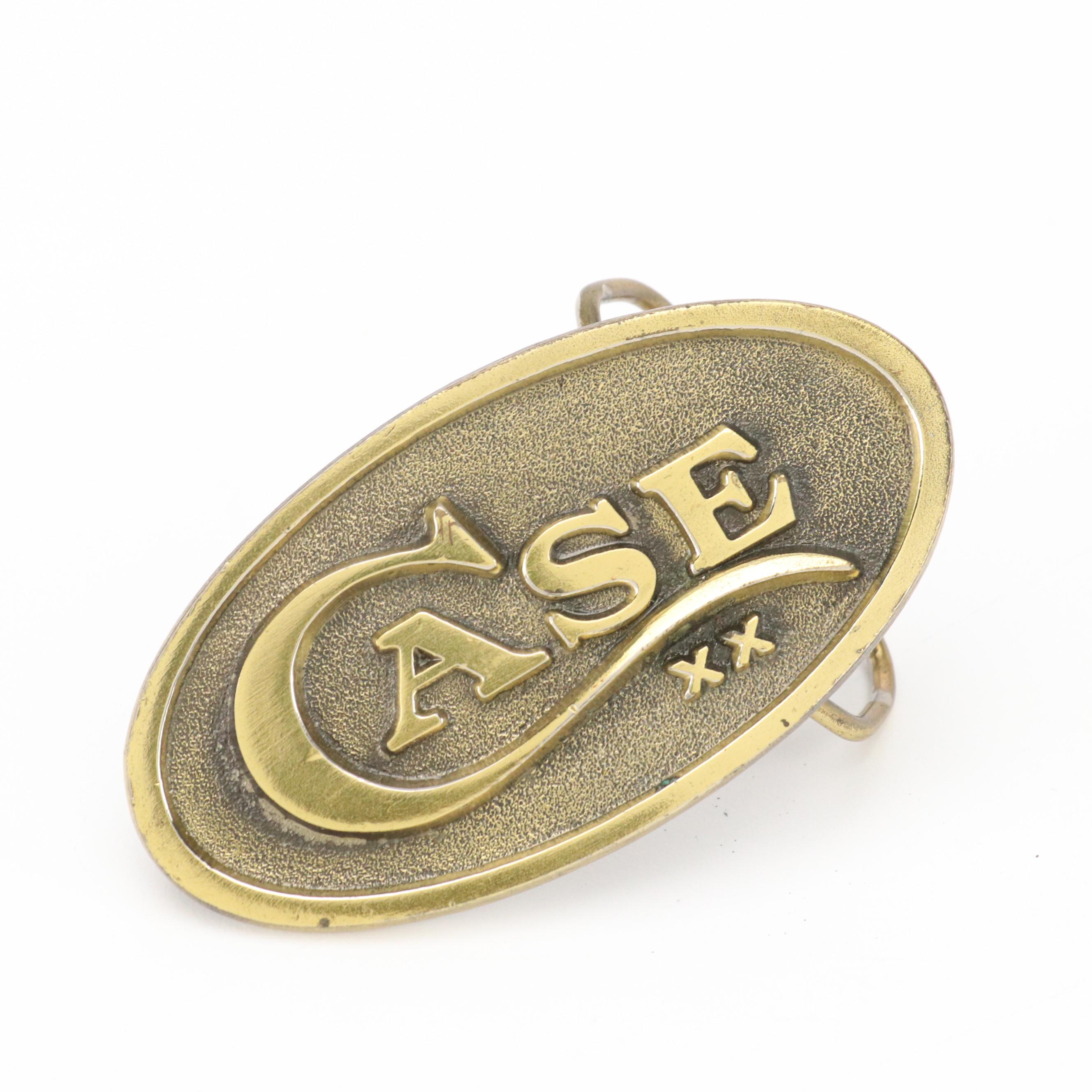 Case XX Logo Buckle, Marlin Firearms Centennial Buckle, and Other Buckles