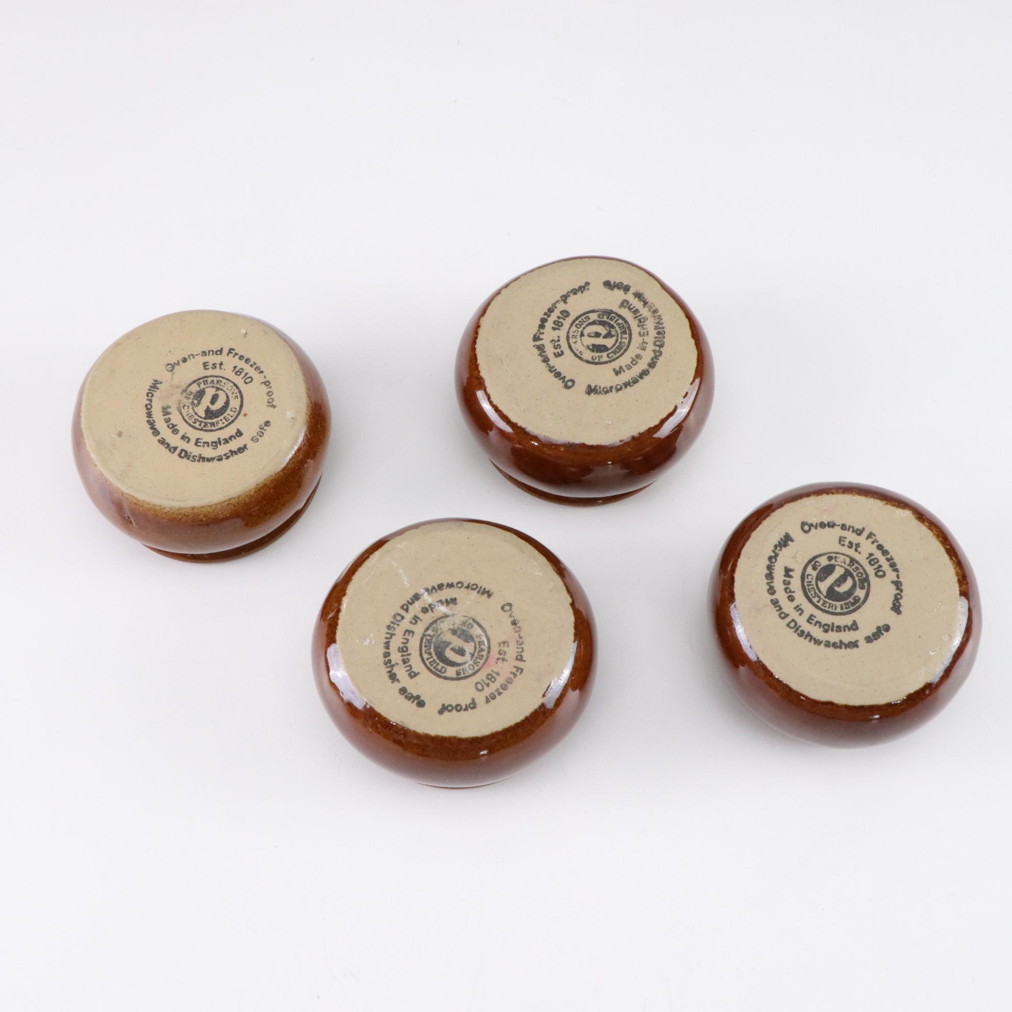 McCormick Teapot and Straining Liner with Molded Ceramic Basket of Butter Pots