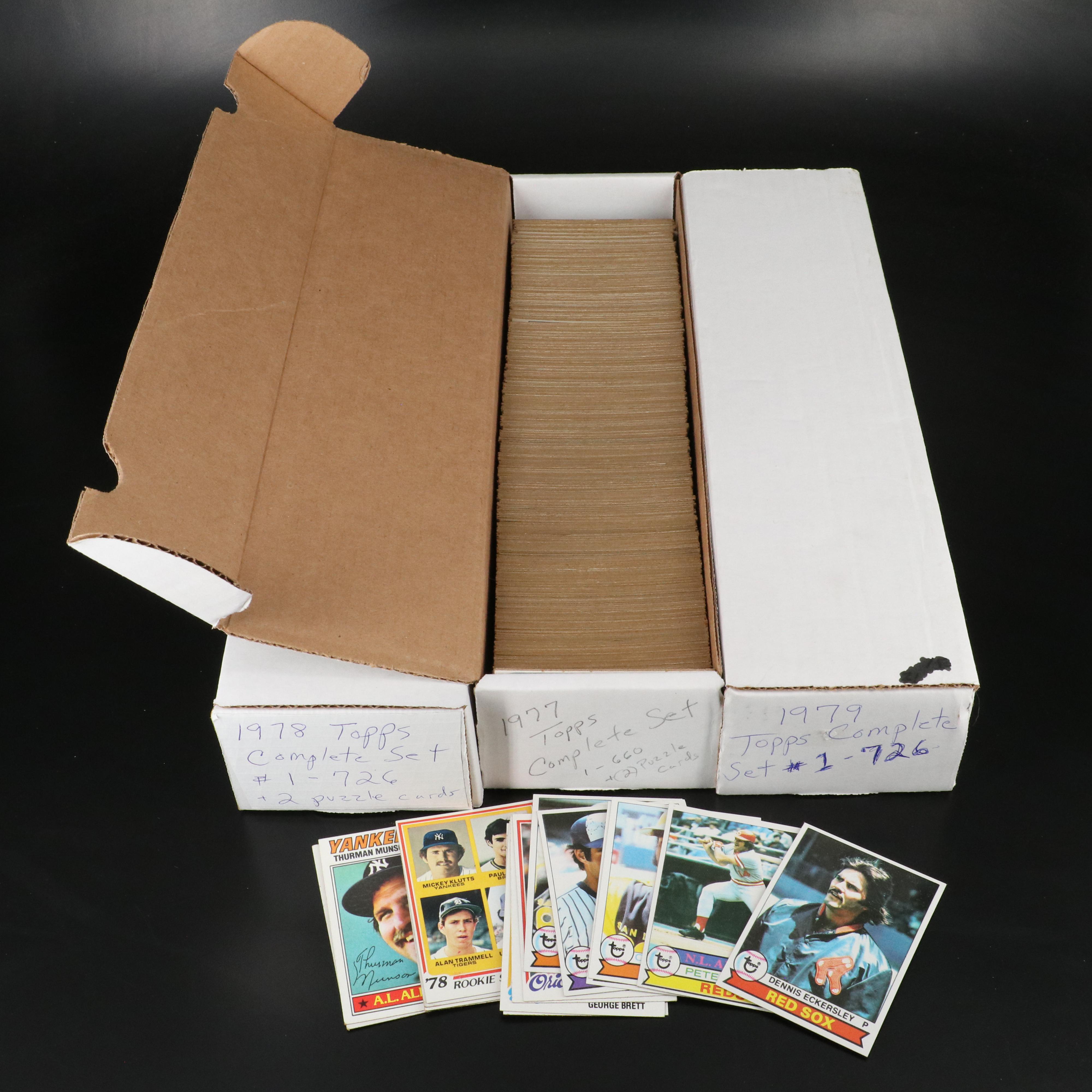 1977, 1978, and 1979 Topps Baseball Card Sets Featuring Eddie Murray Rookie