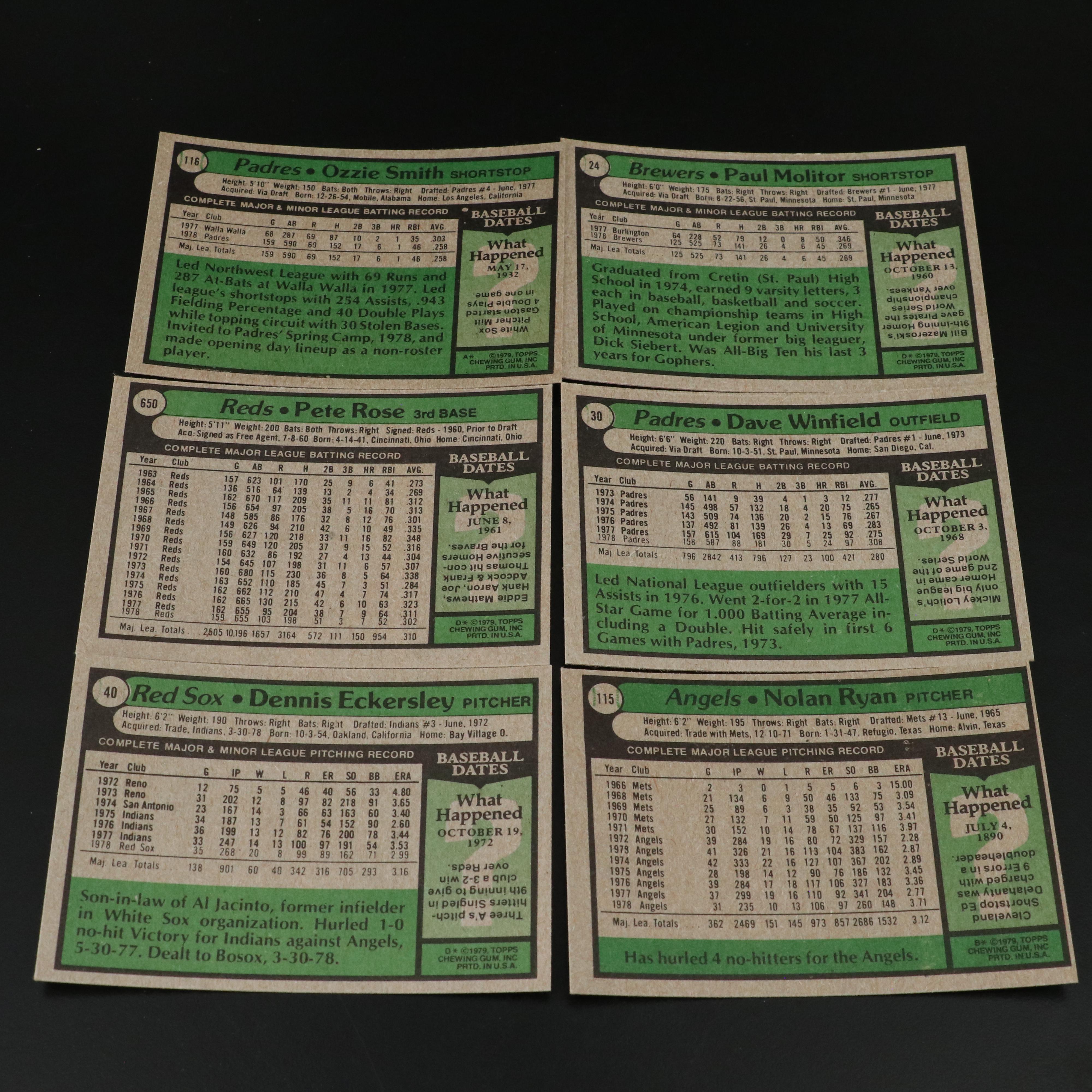 1977, 1978, and 1979 Topps Baseball Card Sets Featuring Eddie Murray Rookie