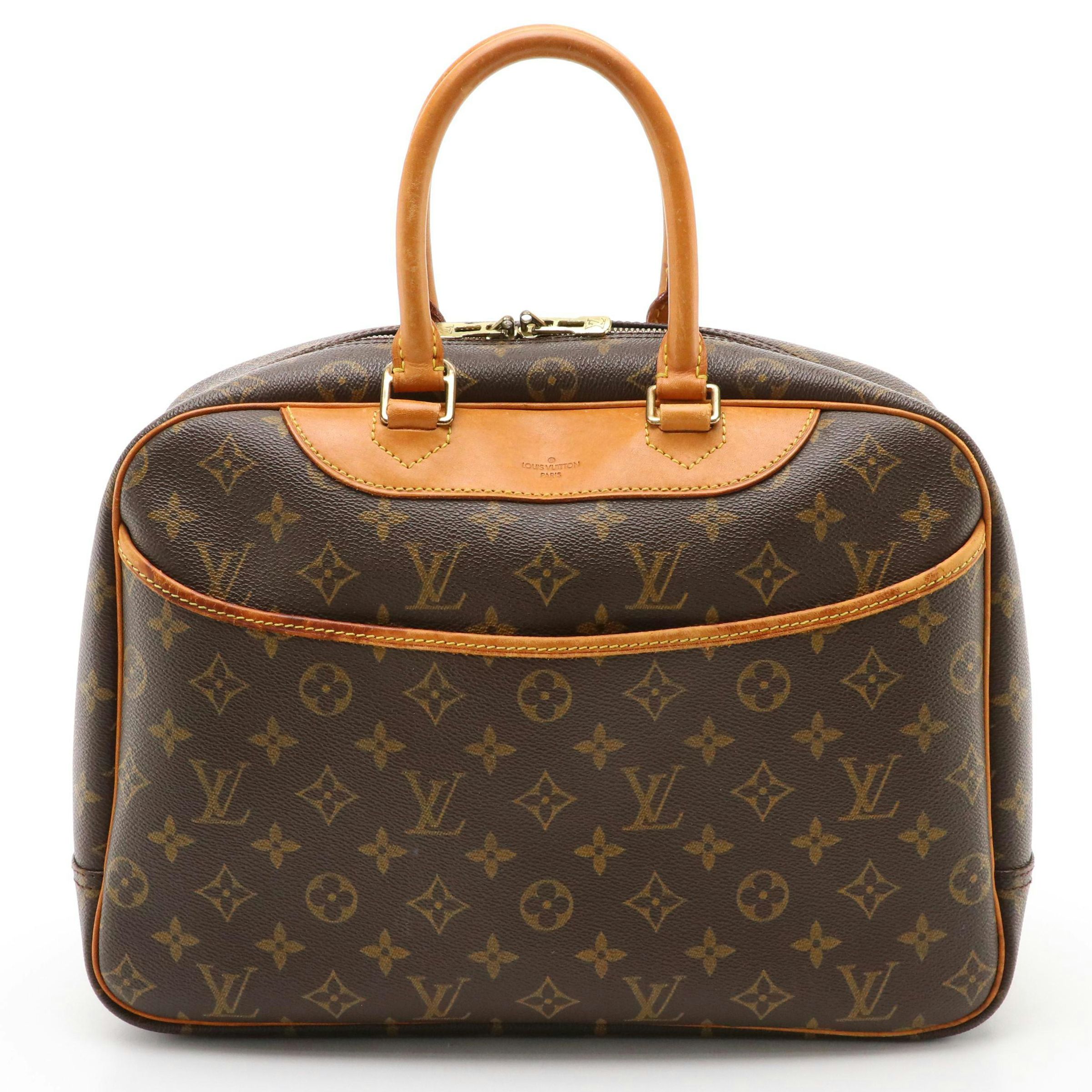 Louis Vuitton Deauville Handbag in Monogram Canvas and Leather