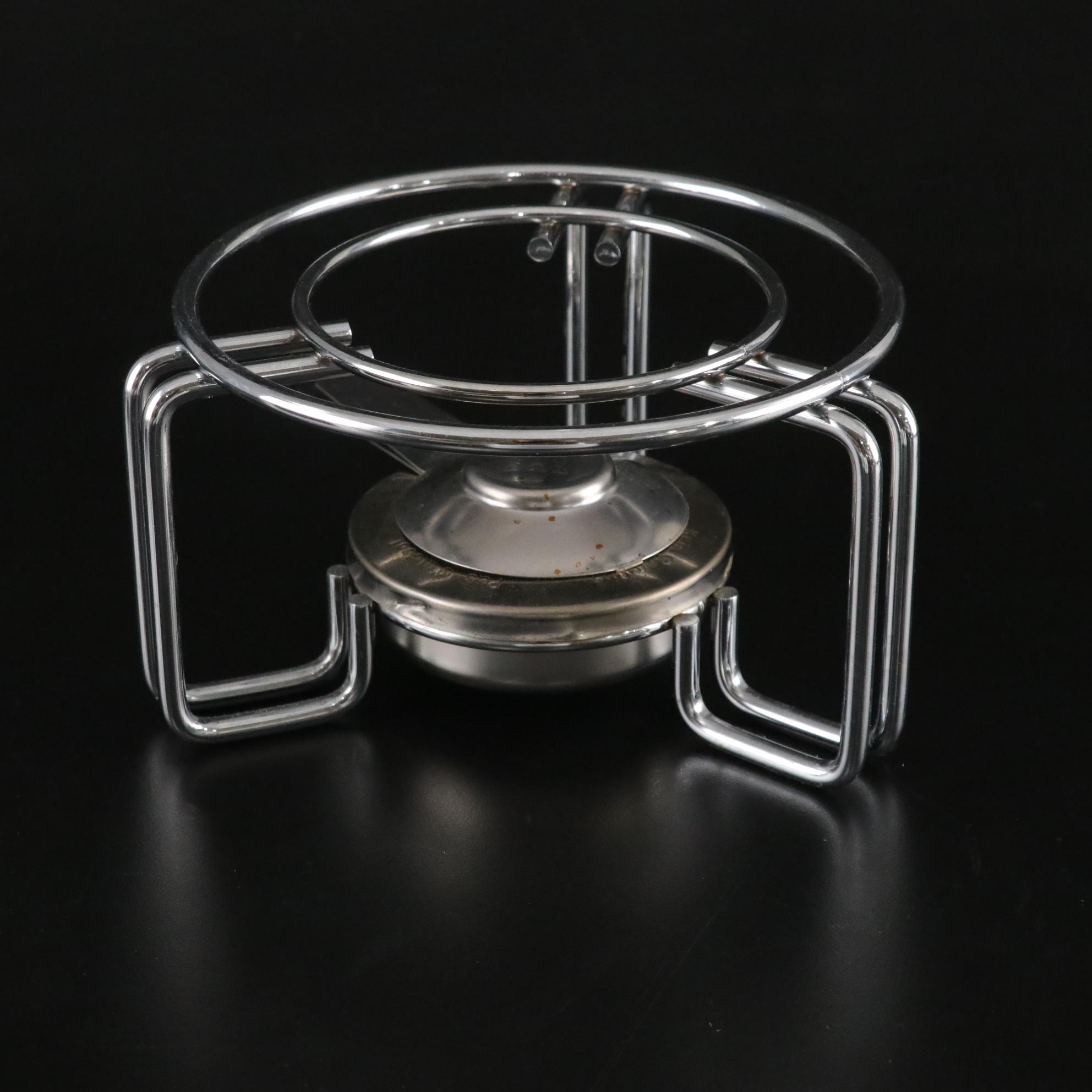 Nomar Fondue Pot with Burner Stand & Au Gratin Plates
