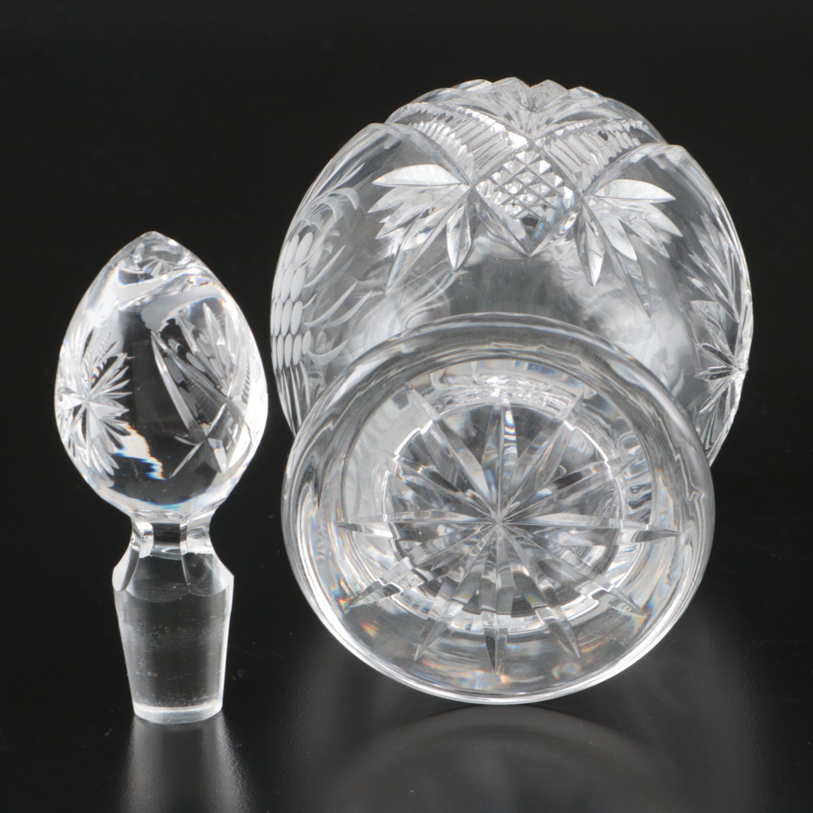 Waterford Crystal Pen Holder and Napkin Ring with Other Decanter