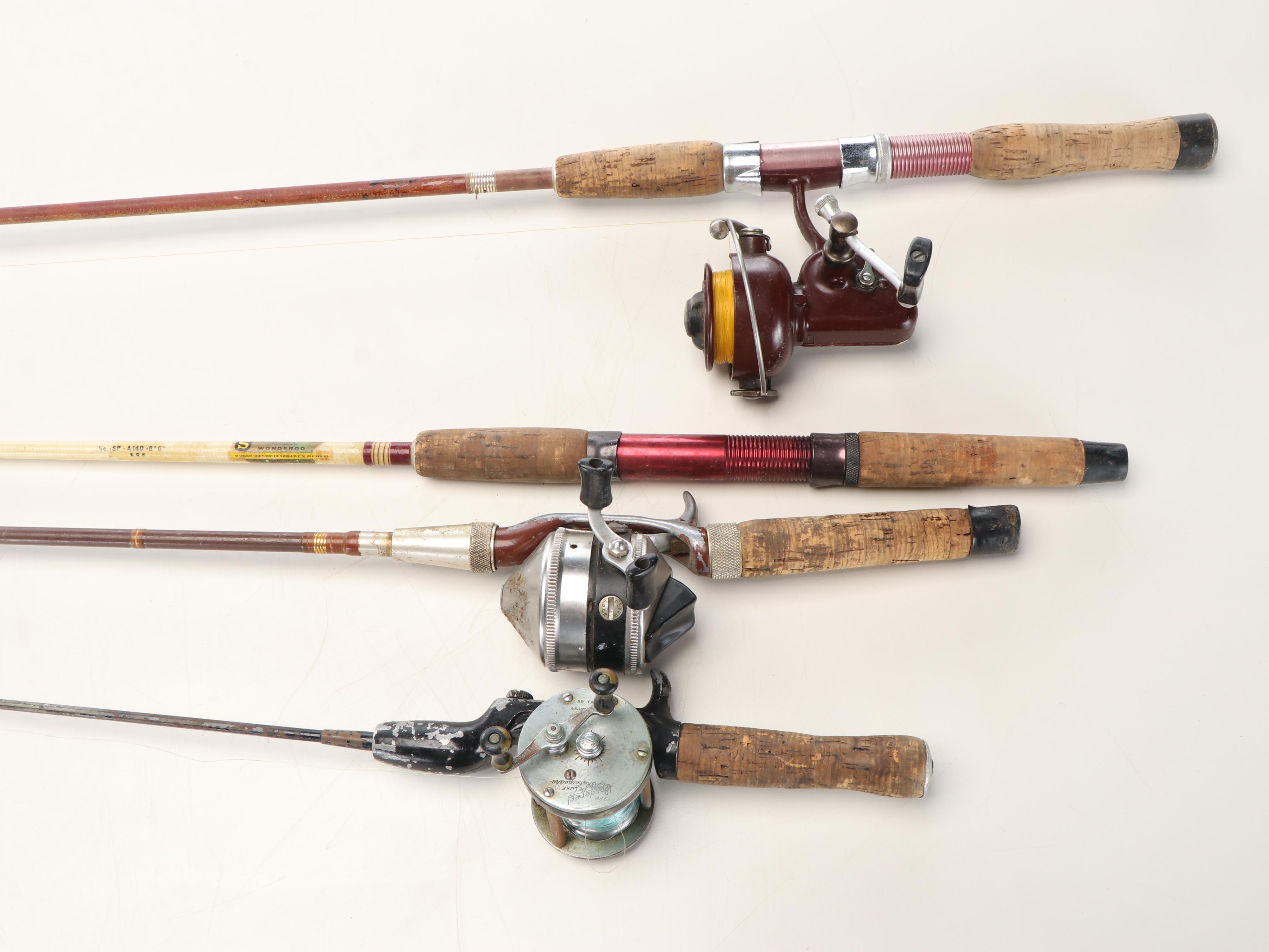Shakespeare Wonderod and Other Fishing Rods with Cork Handles