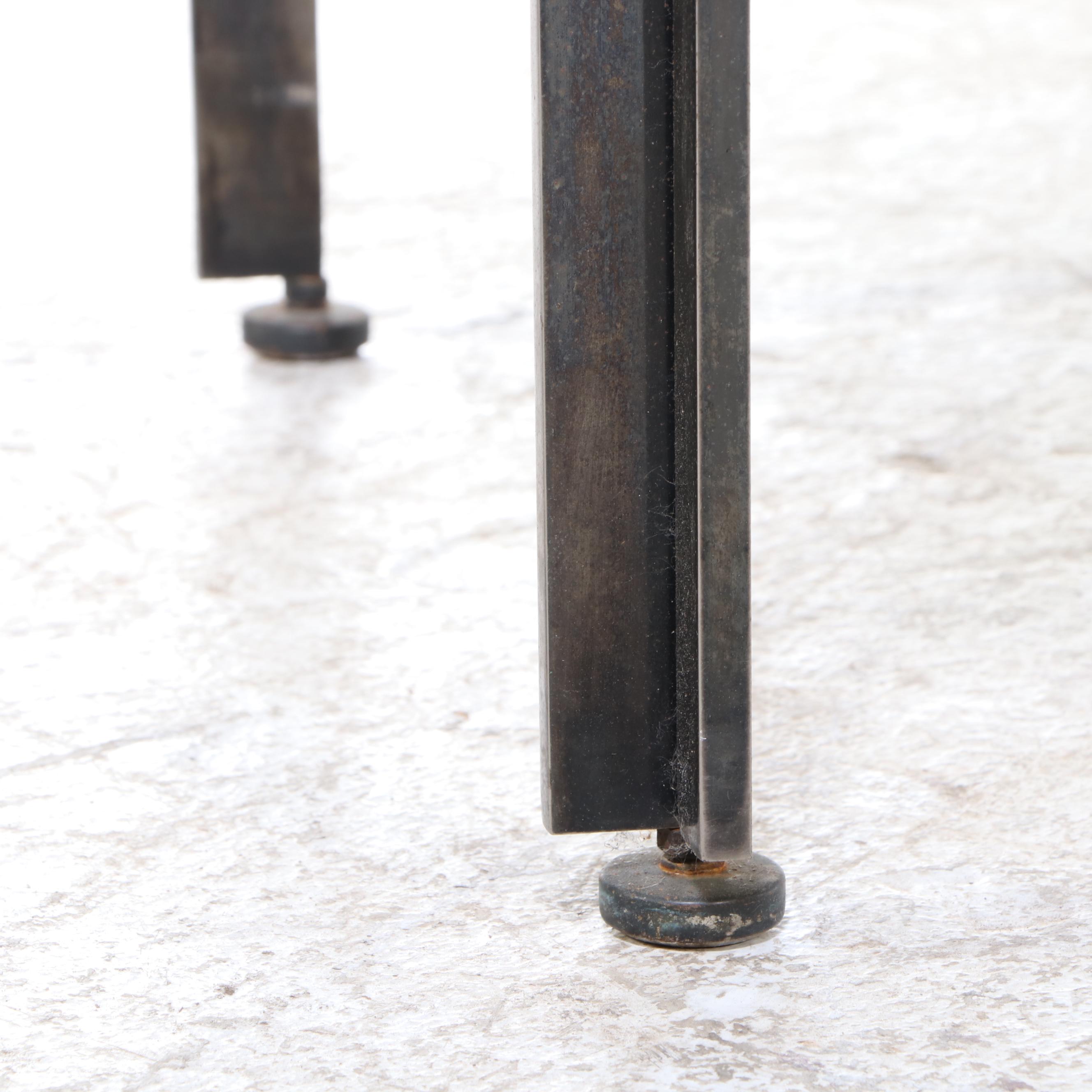 Mid Century Modern Walnut and Metal Office Cabinet, Mid-20th Century